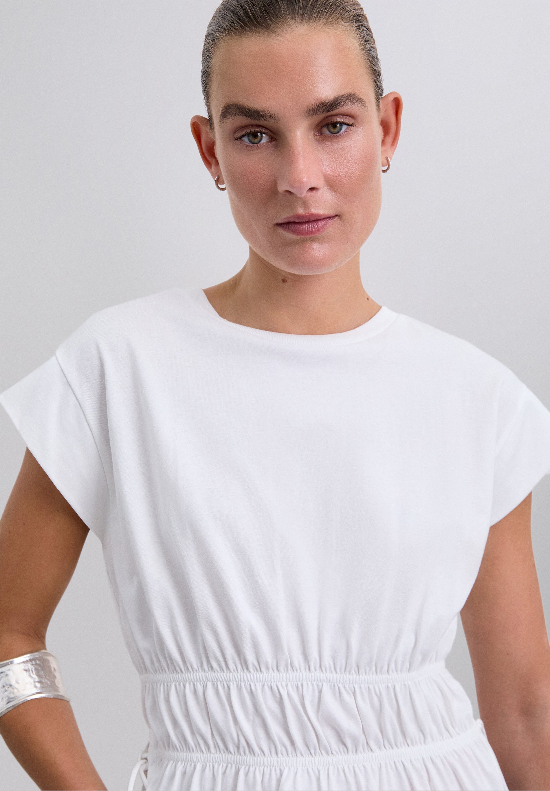 T-SHIRT WITH RUCHED WAIST