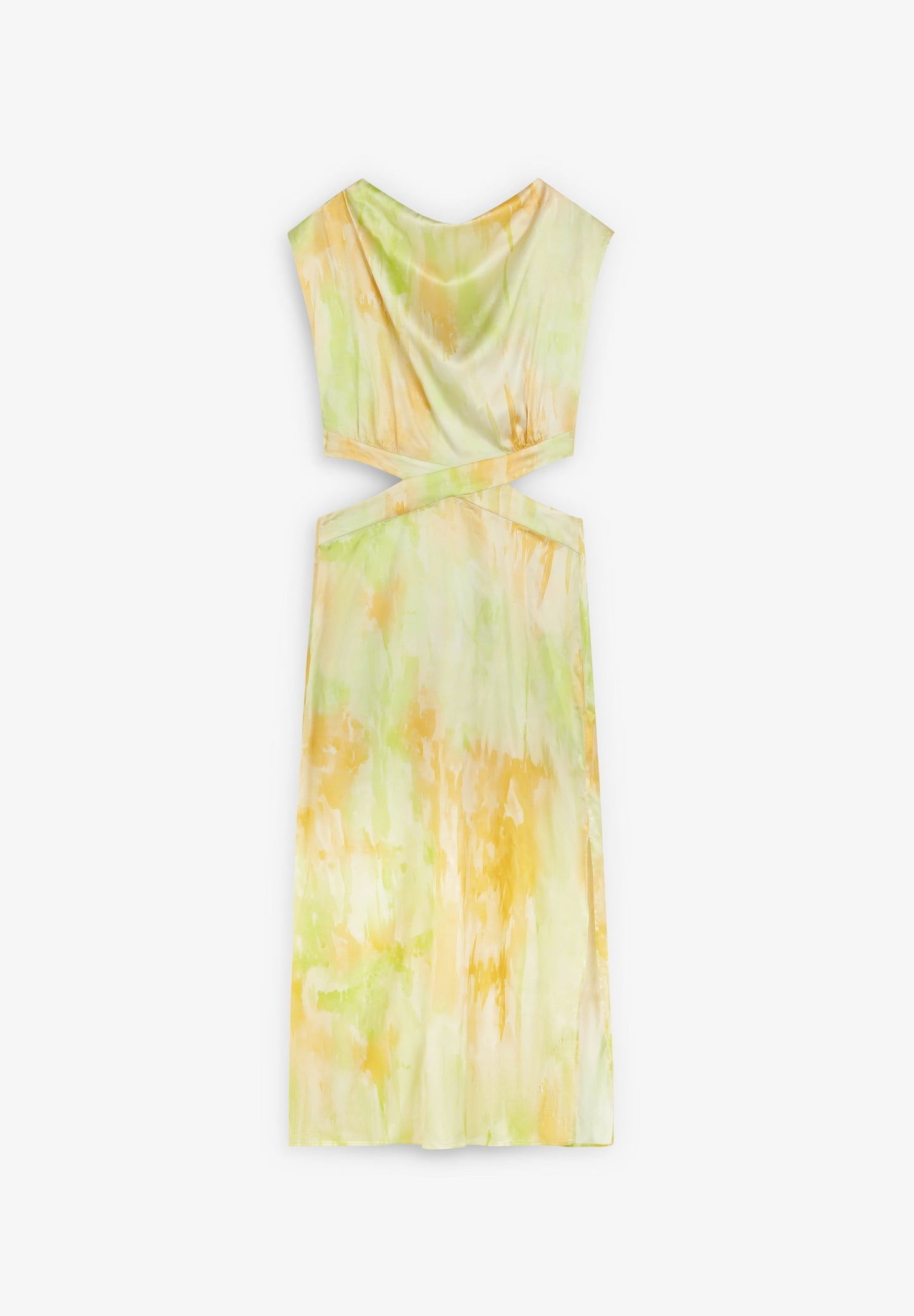 TIE-DYE DRESS WITH CUTOUTS