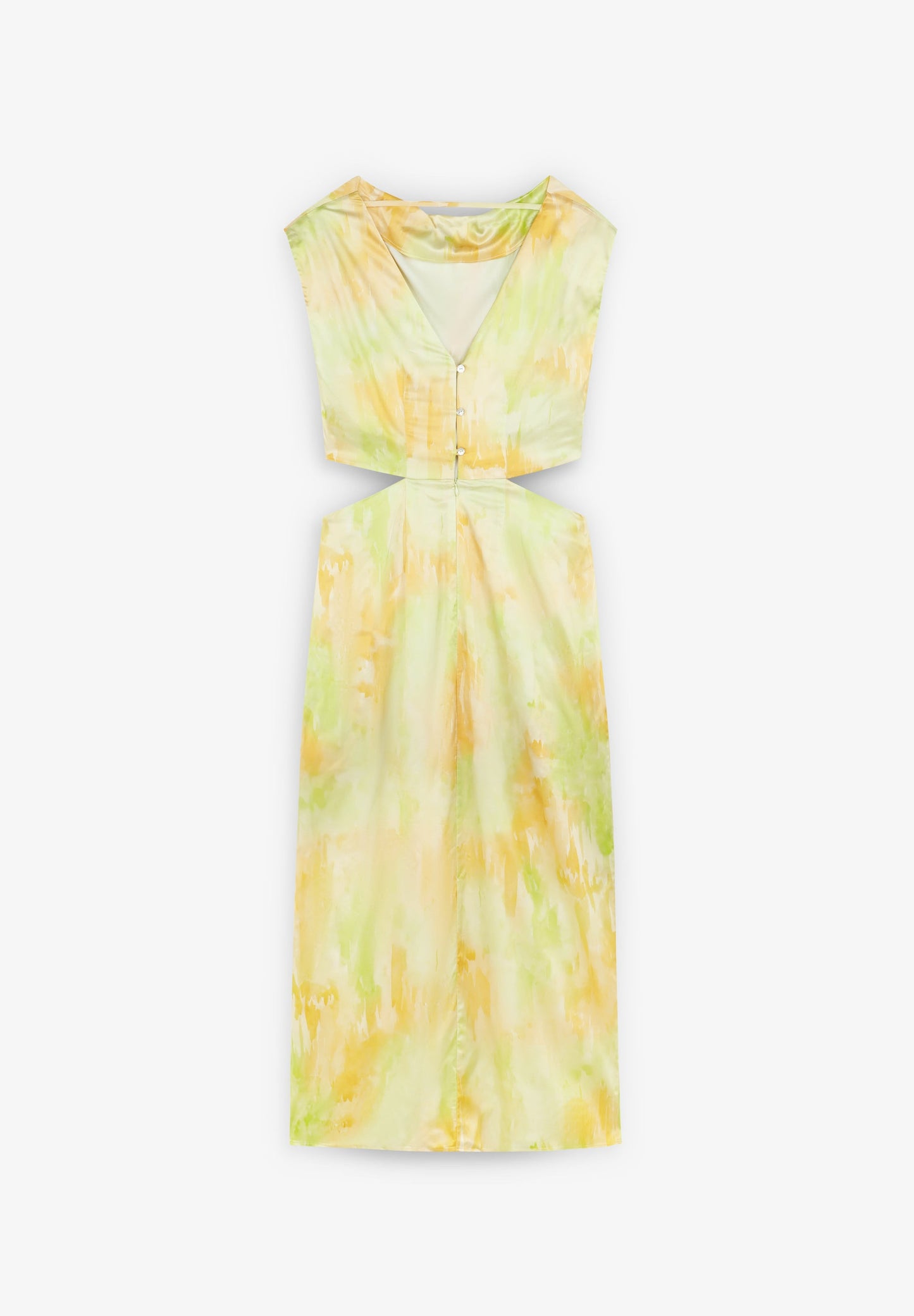 TIE-DYE DRESS WITH CUTOUTS