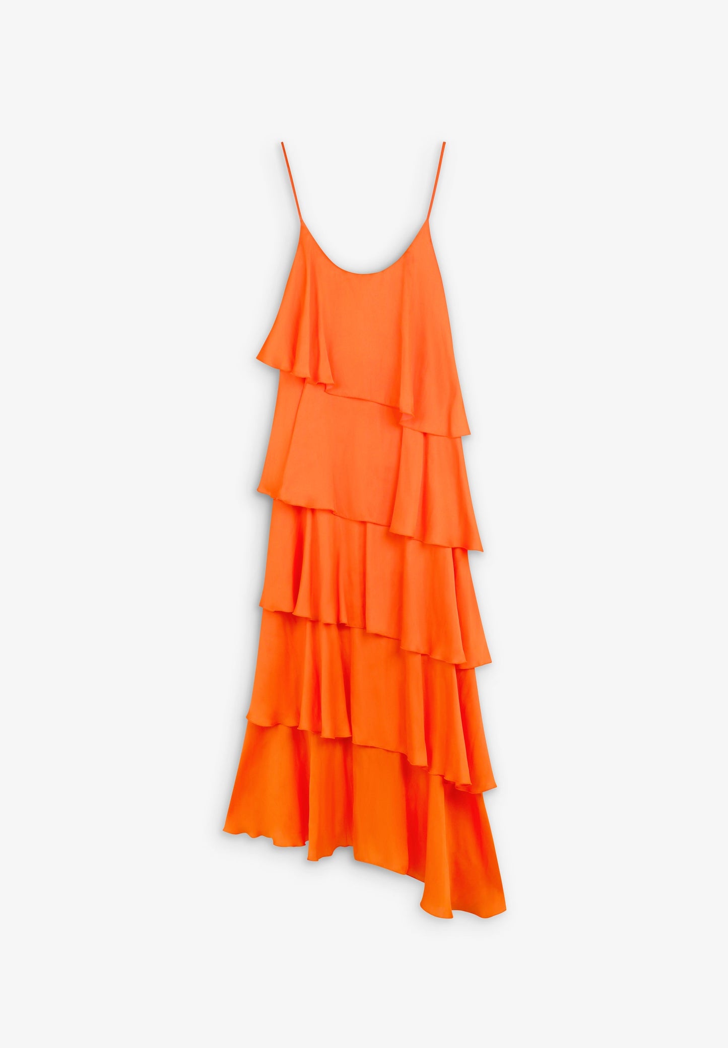 ASYMMETRIC RUFFLE DRESS
