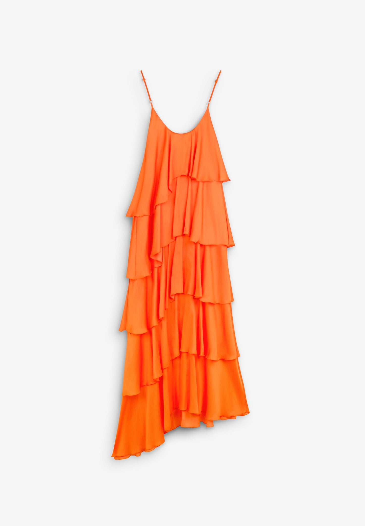 ASYMMETRIC RUFFLE DRESS