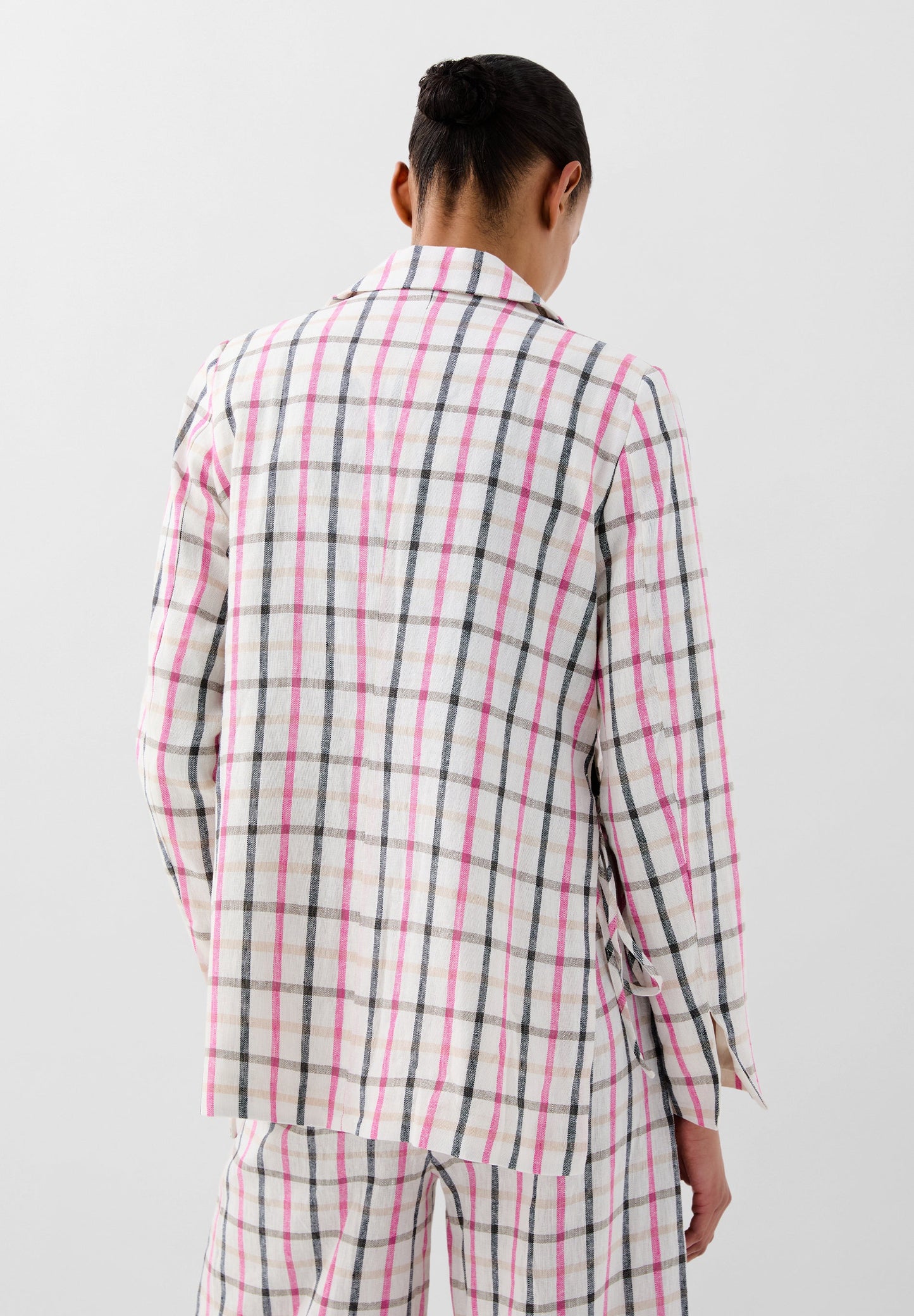 GINGHAM LINEN BLAZER