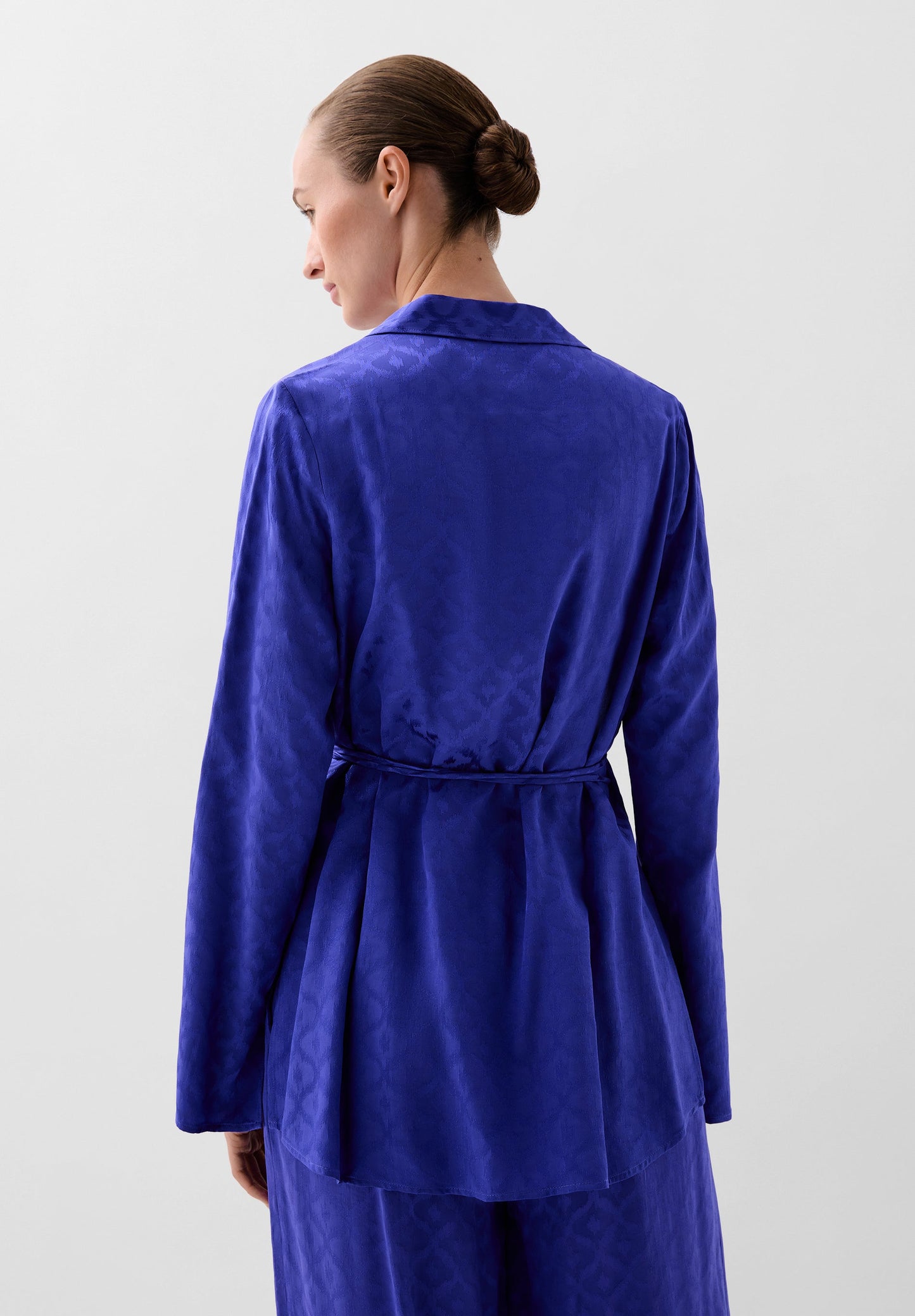 TIE WAIST JACQUARD KAFTAN