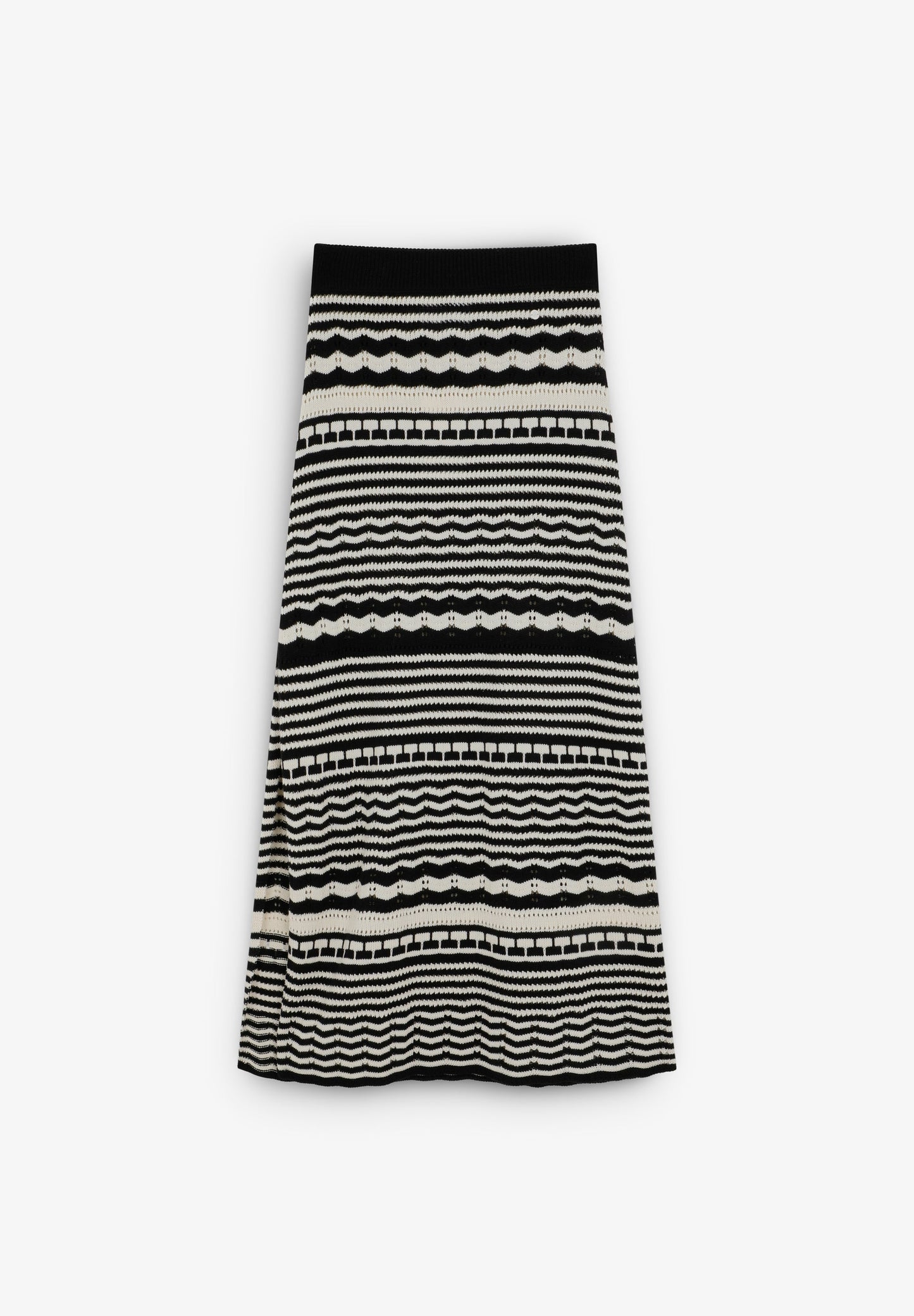 STRIPED KNIT SKIRT