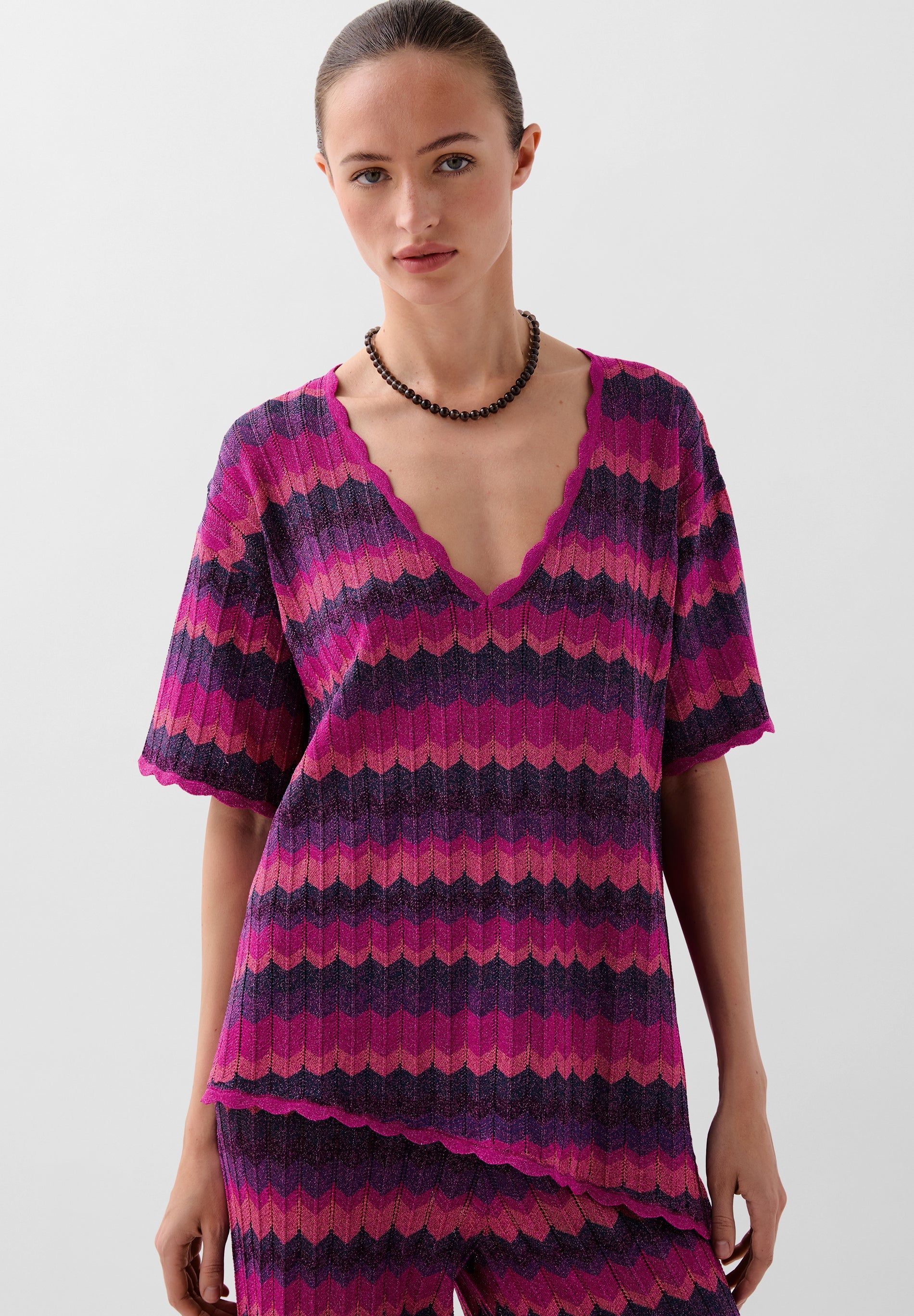 OPEN KNIT LUREX SWEATER