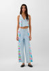 EMBROIDERED CULOTTES JEANS