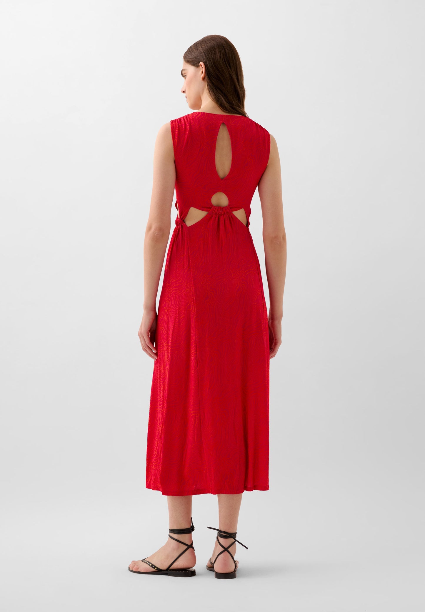 DRESS WITH KNOT DETAIL AND SLITS