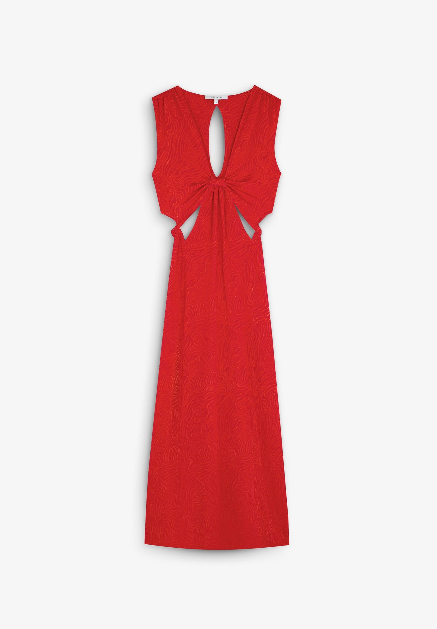 DRESS WITH KNOT DETAIL AND SLITS