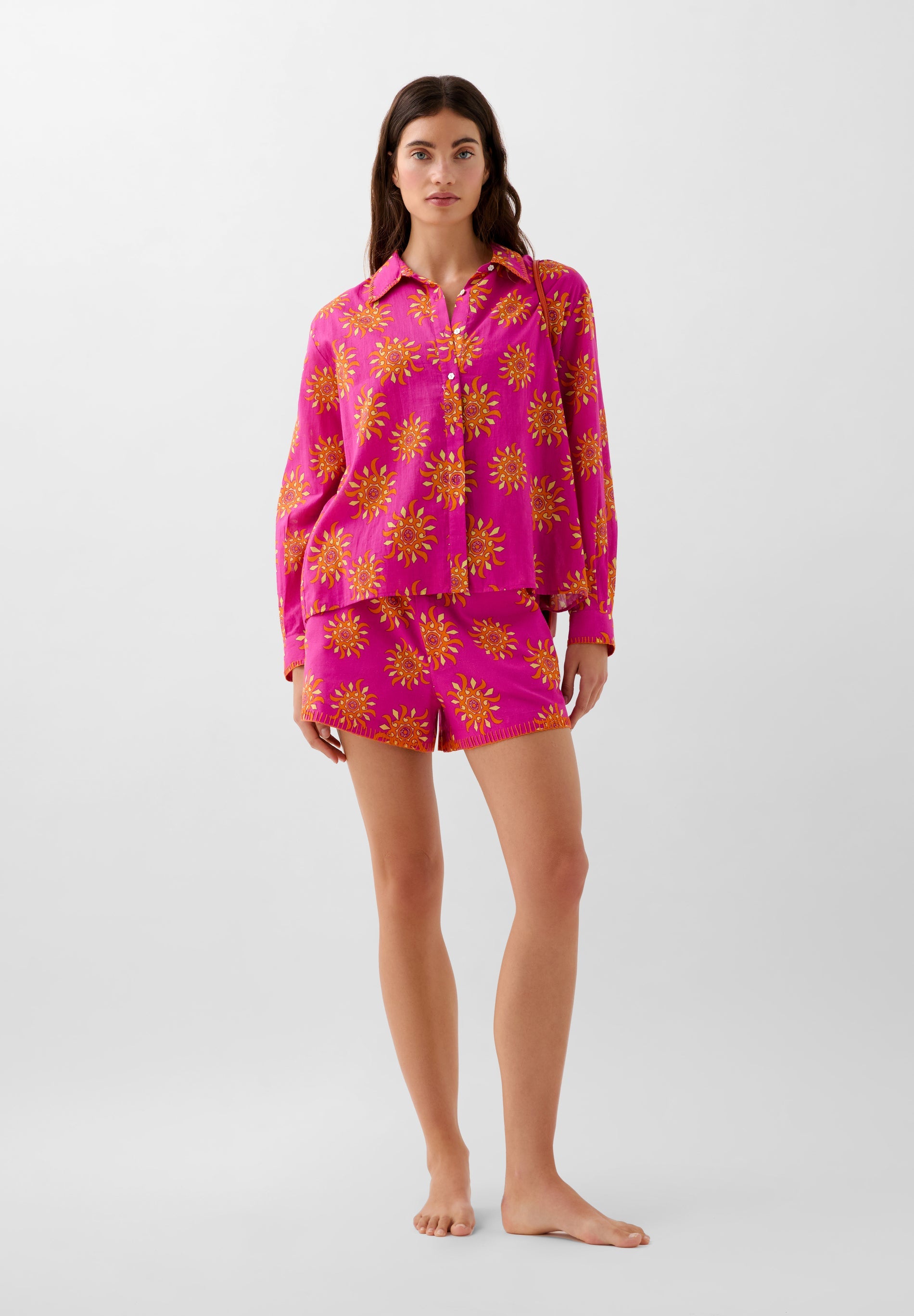 PRINTED COTTON SHORTS