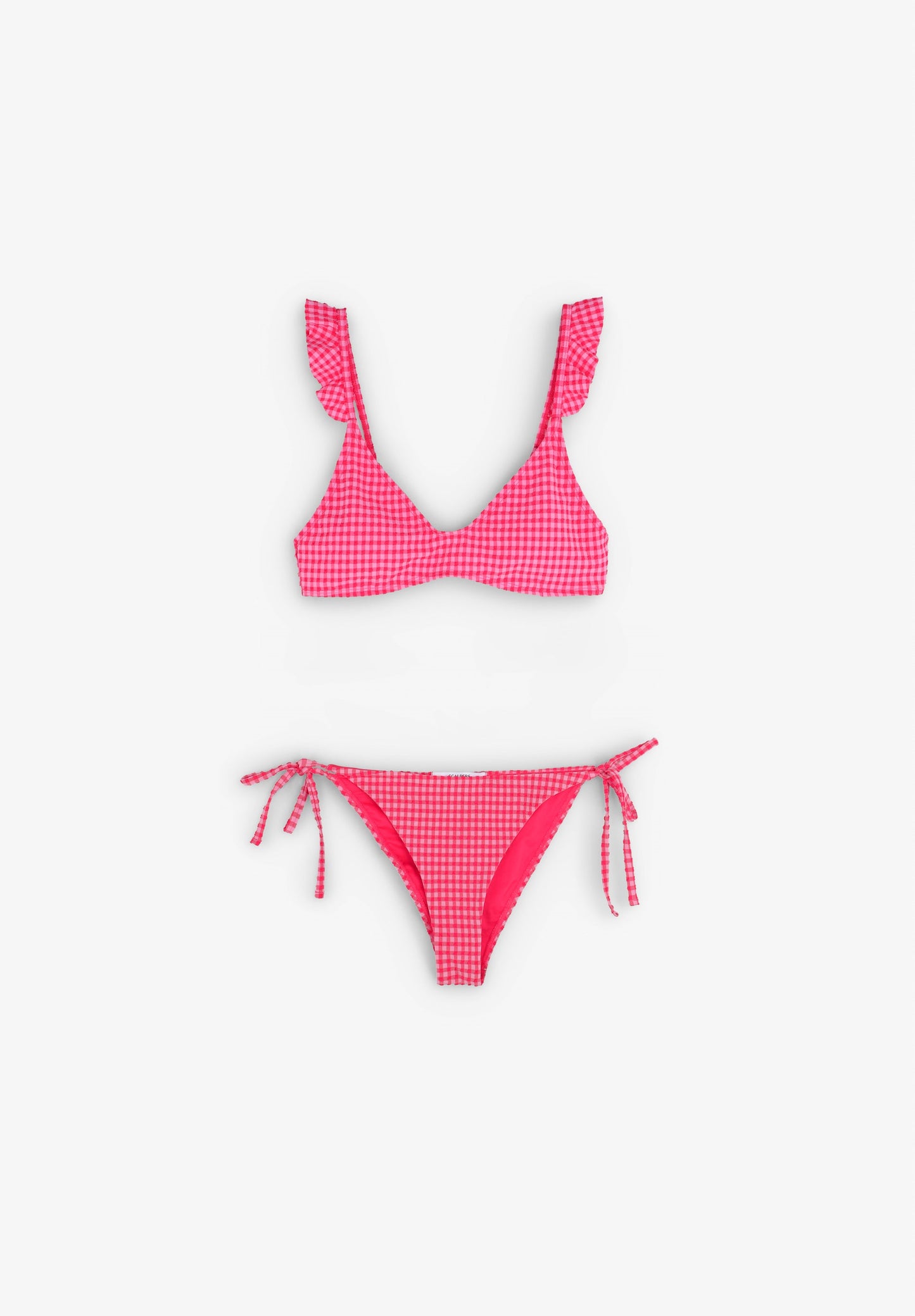 GINGHAM BIKINI WITH RUFFLES