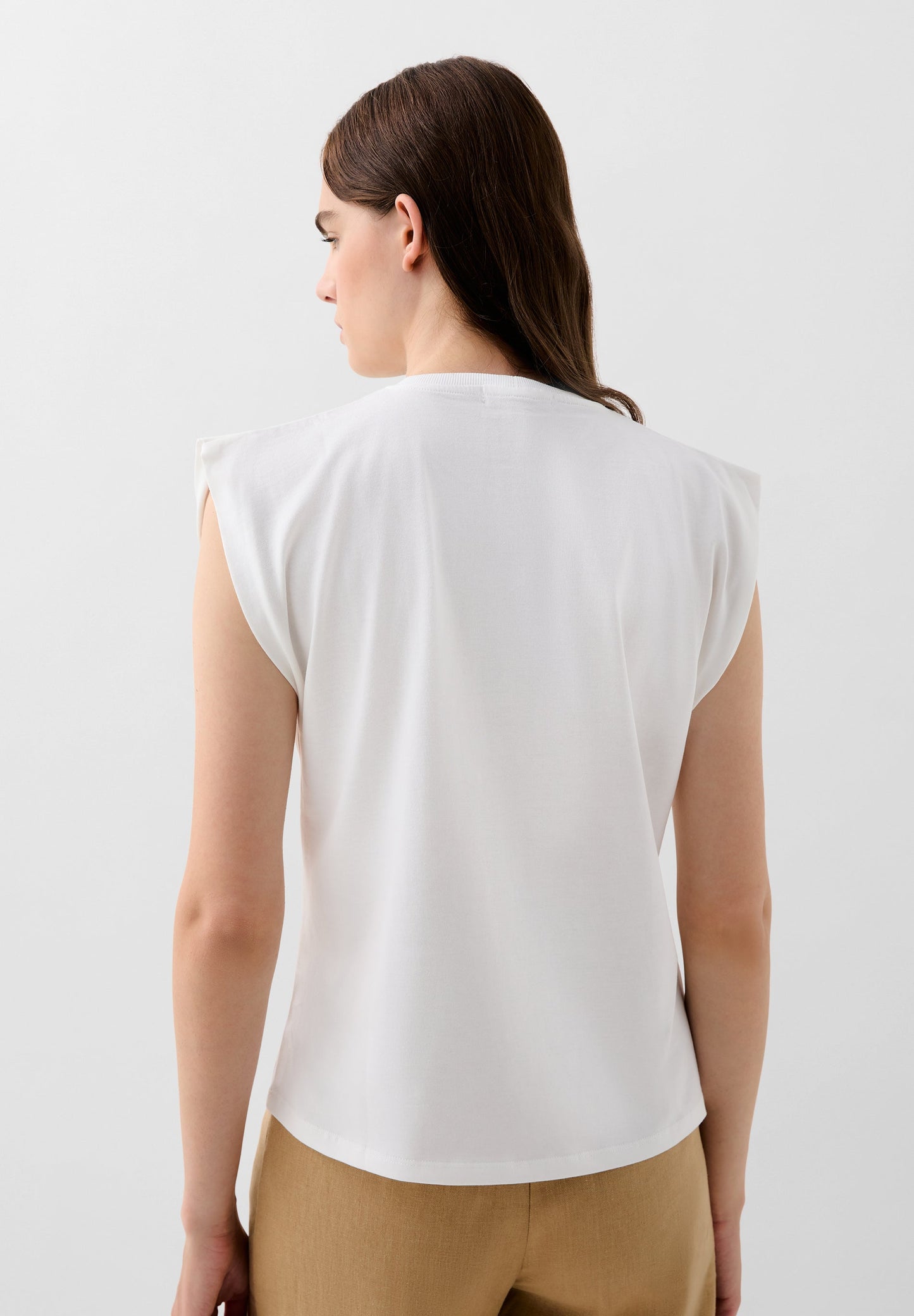 METALLIC SKULL PRINT T-SHIRT