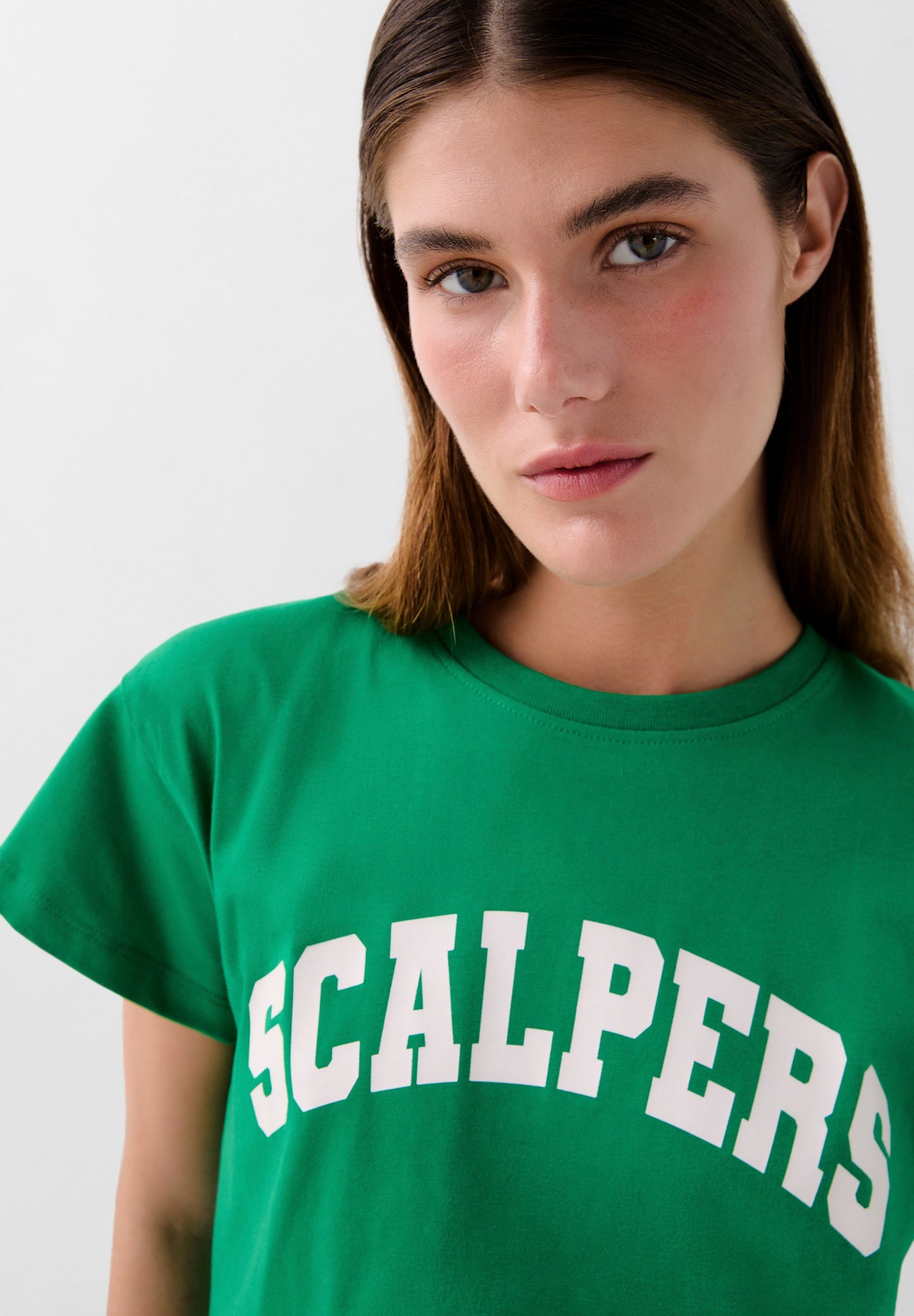 T-SHIRT WITH FRONT LOGO PRINT