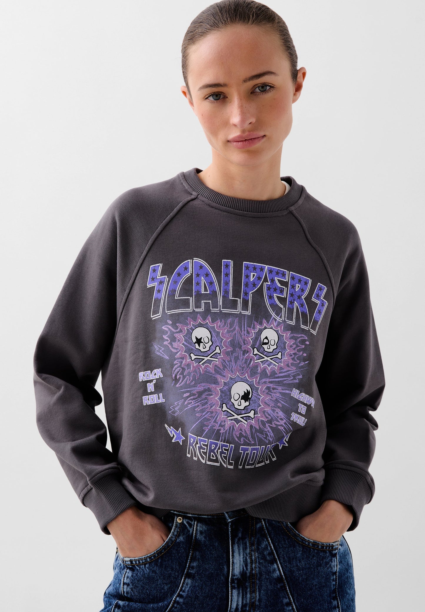SWEATSHIRT WITH ROCK TOUR PRINT