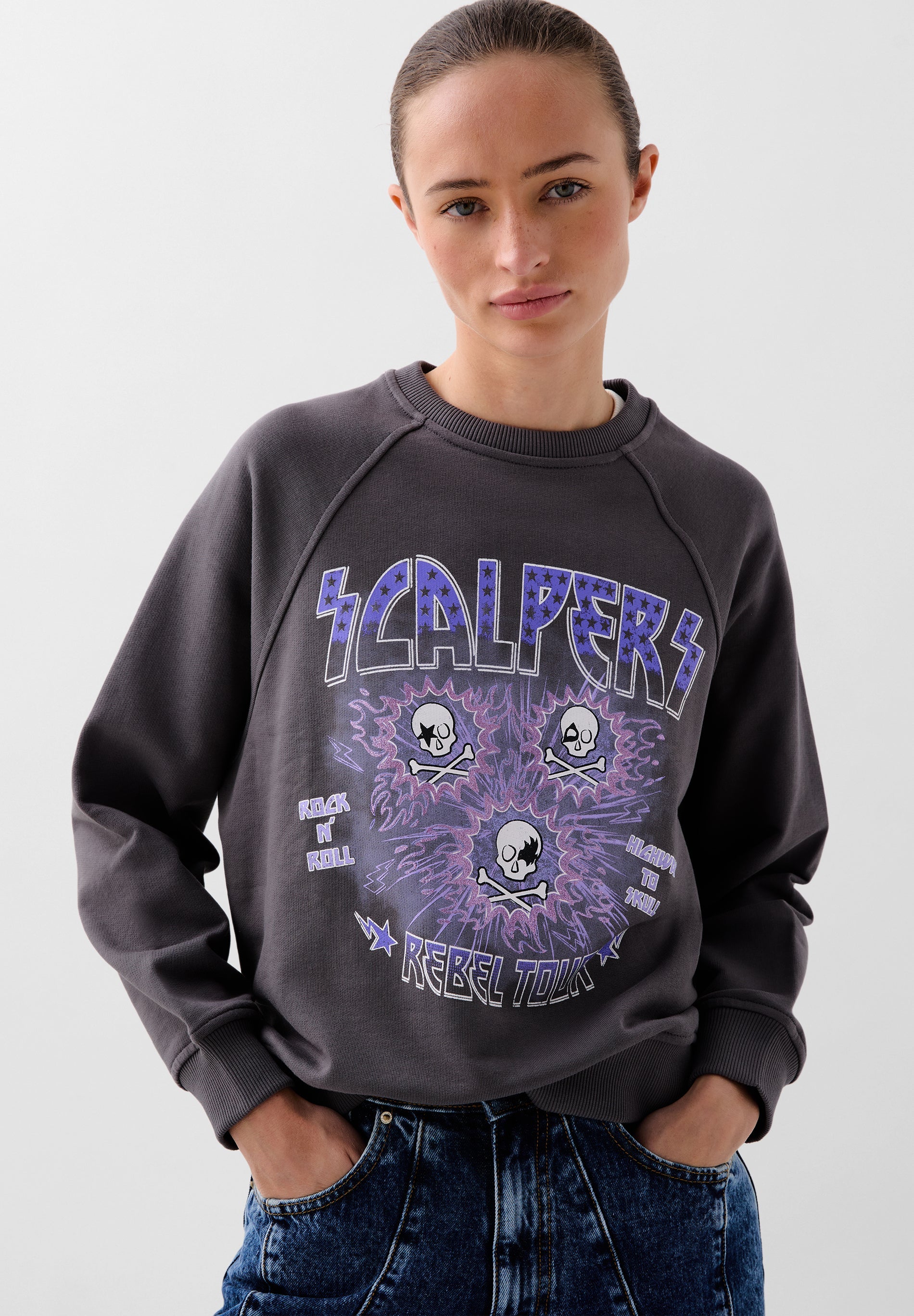 SWEATSHIRT WITH ROCK TOUR PRINT