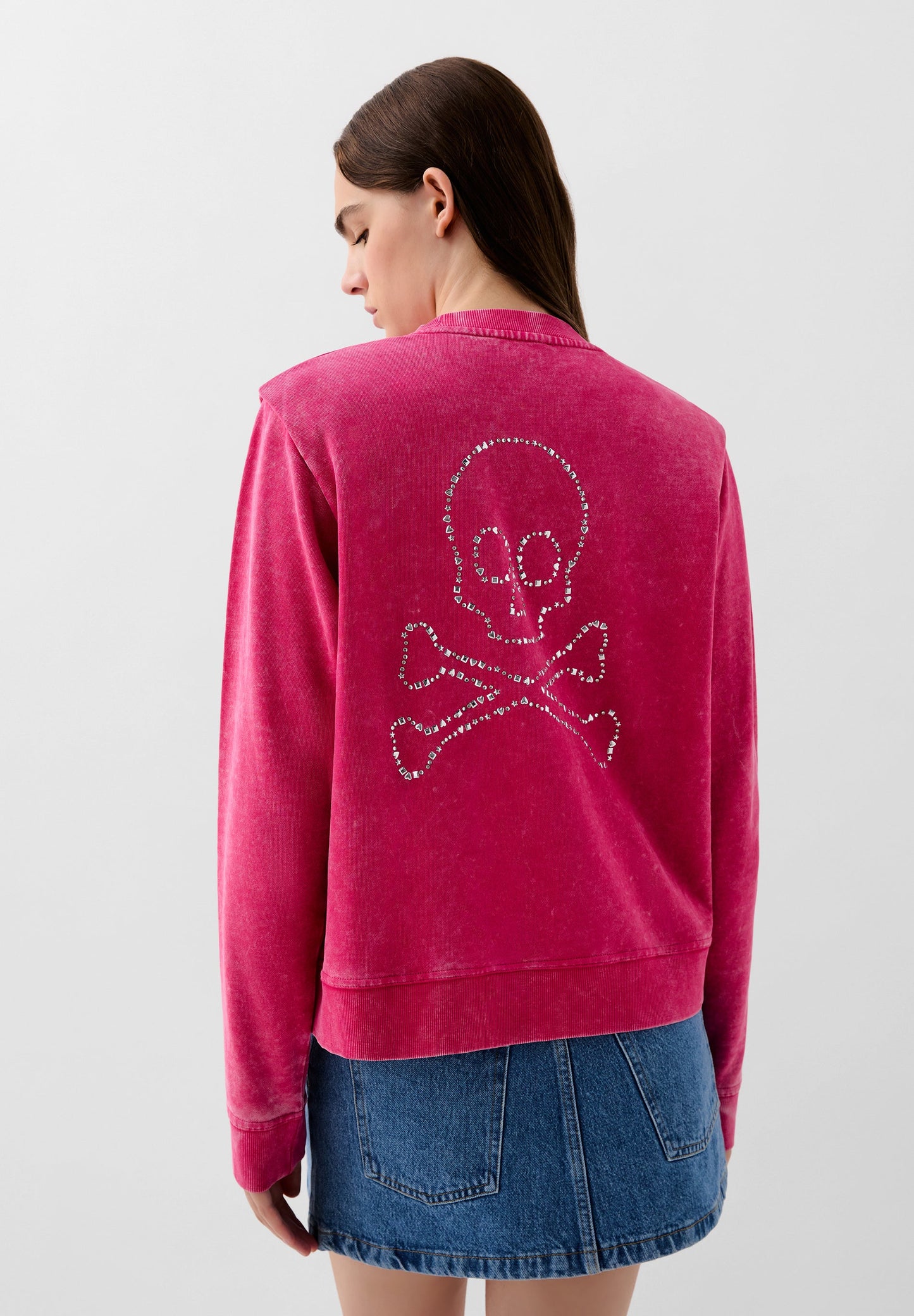 RHINESTONE SKULL HOODIE