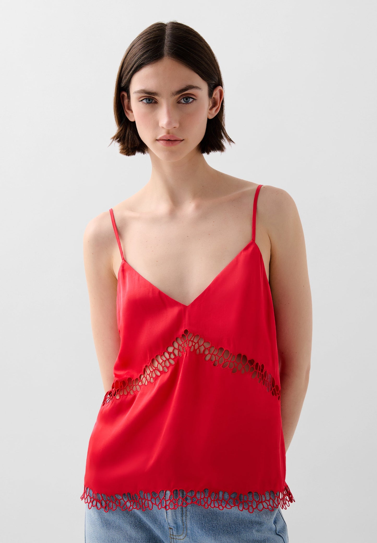 EMBROIDERED CAMISOLE TOP