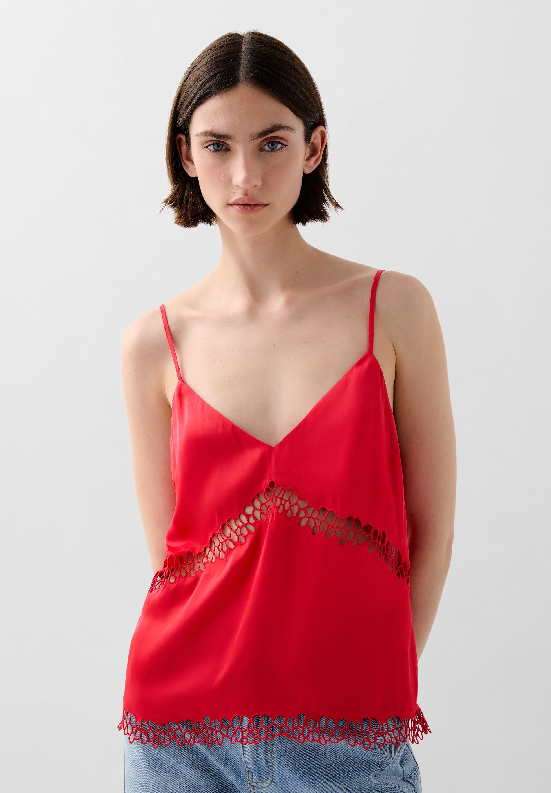 EMBROIDERED CAMISOLE TOP
