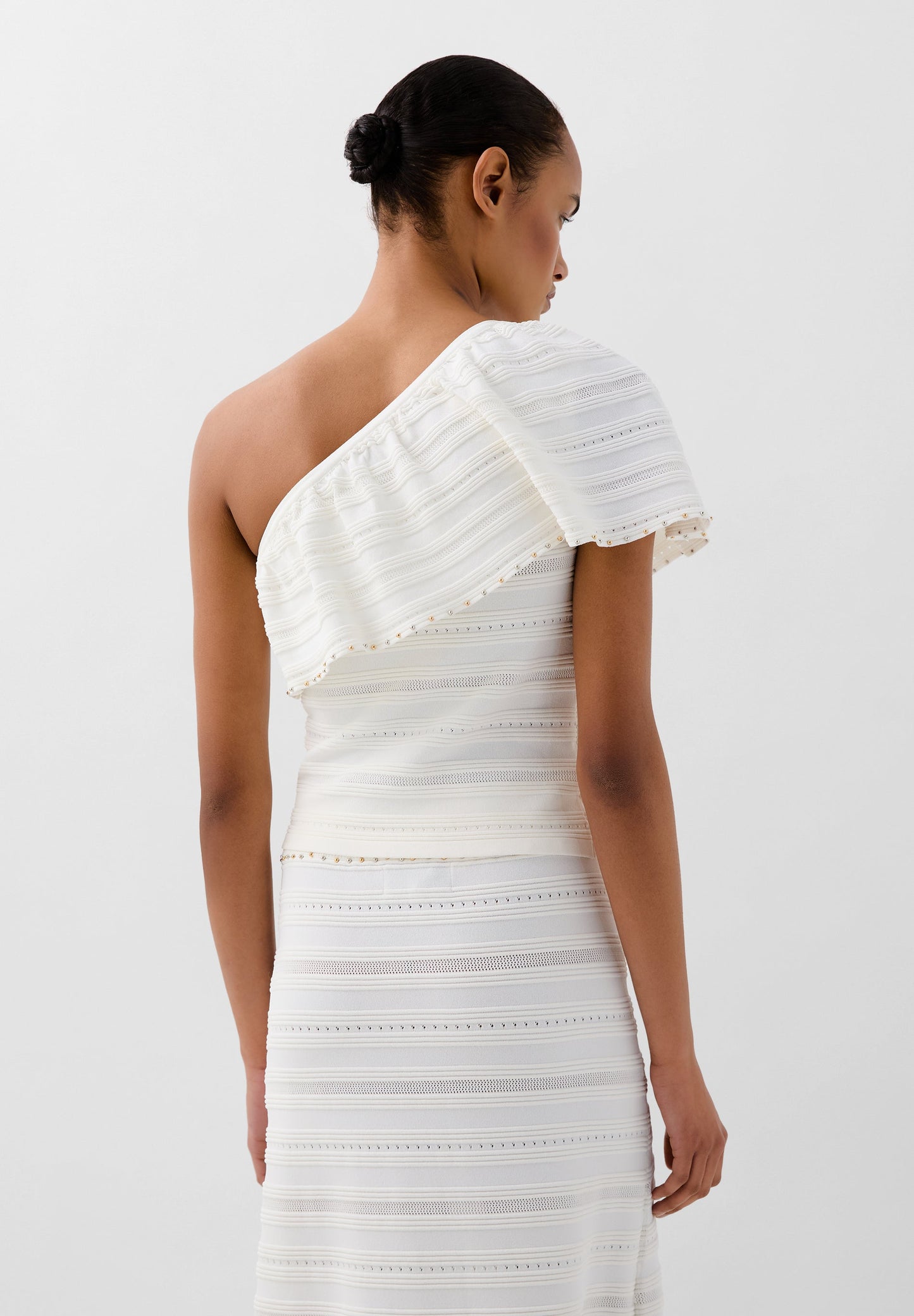 SC ASYM KNIT STUDS TOP