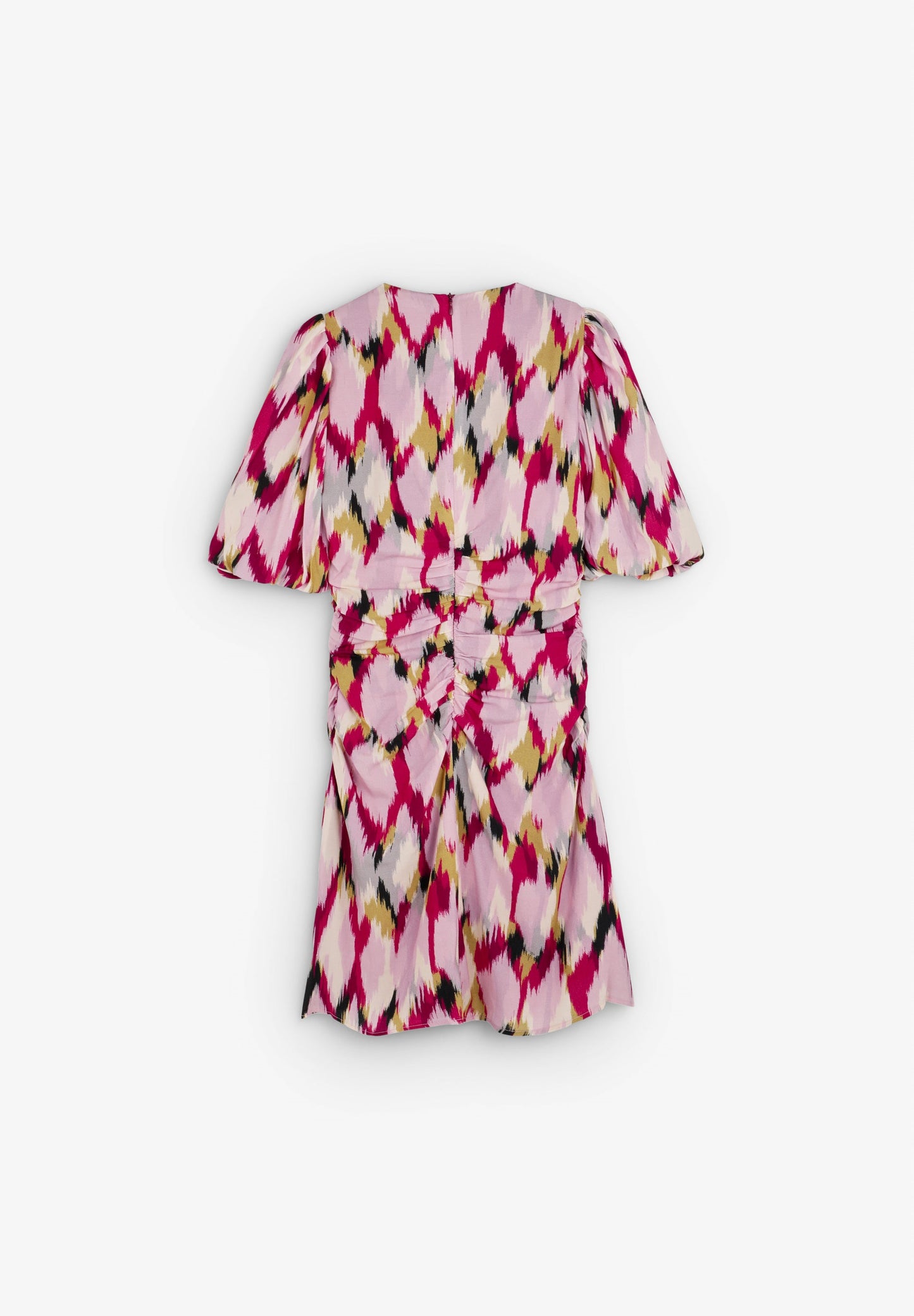 PRINTED MINI DRESS WITH RUFFLES