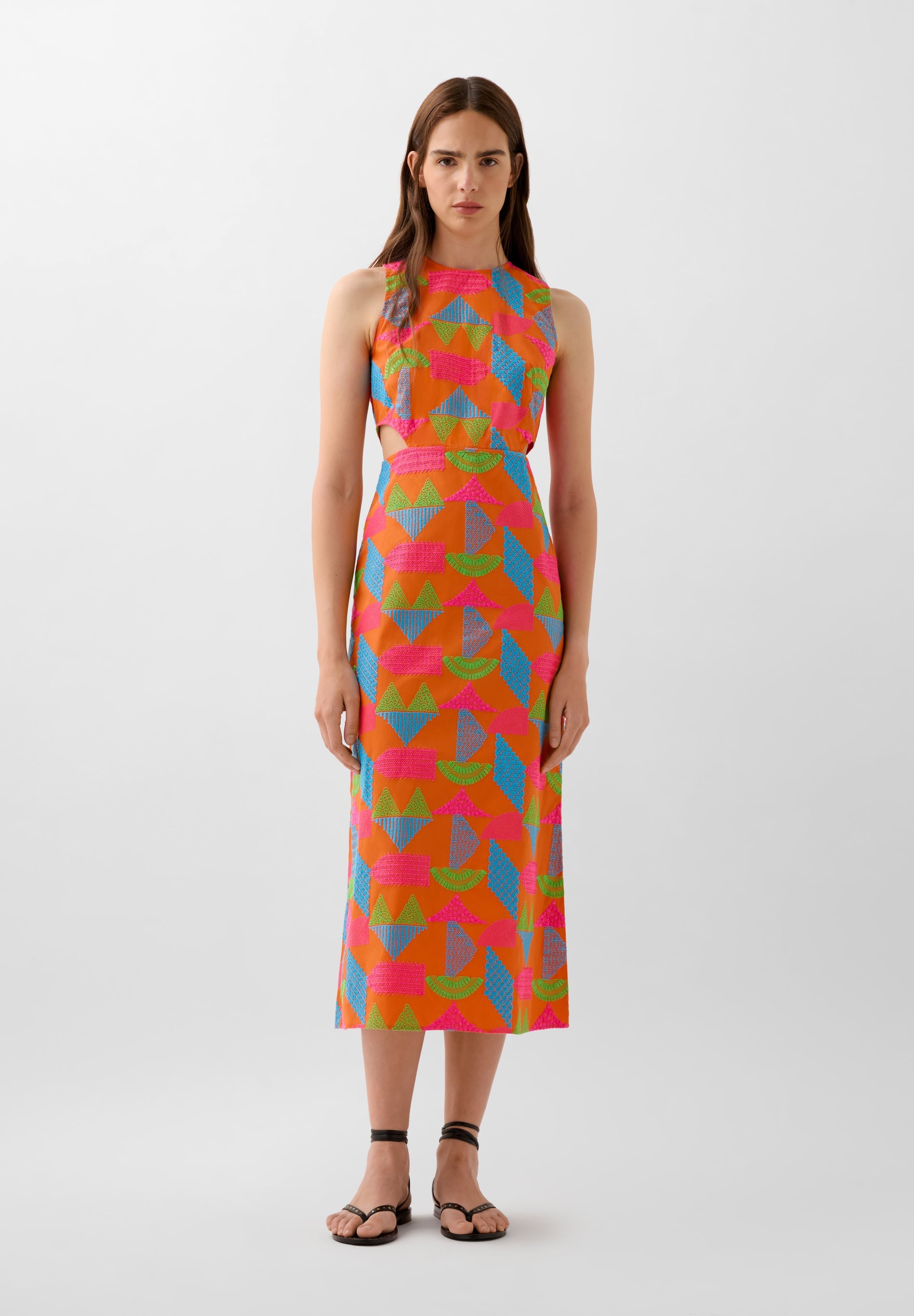 PRINT DRESS WITH CUT OUTS