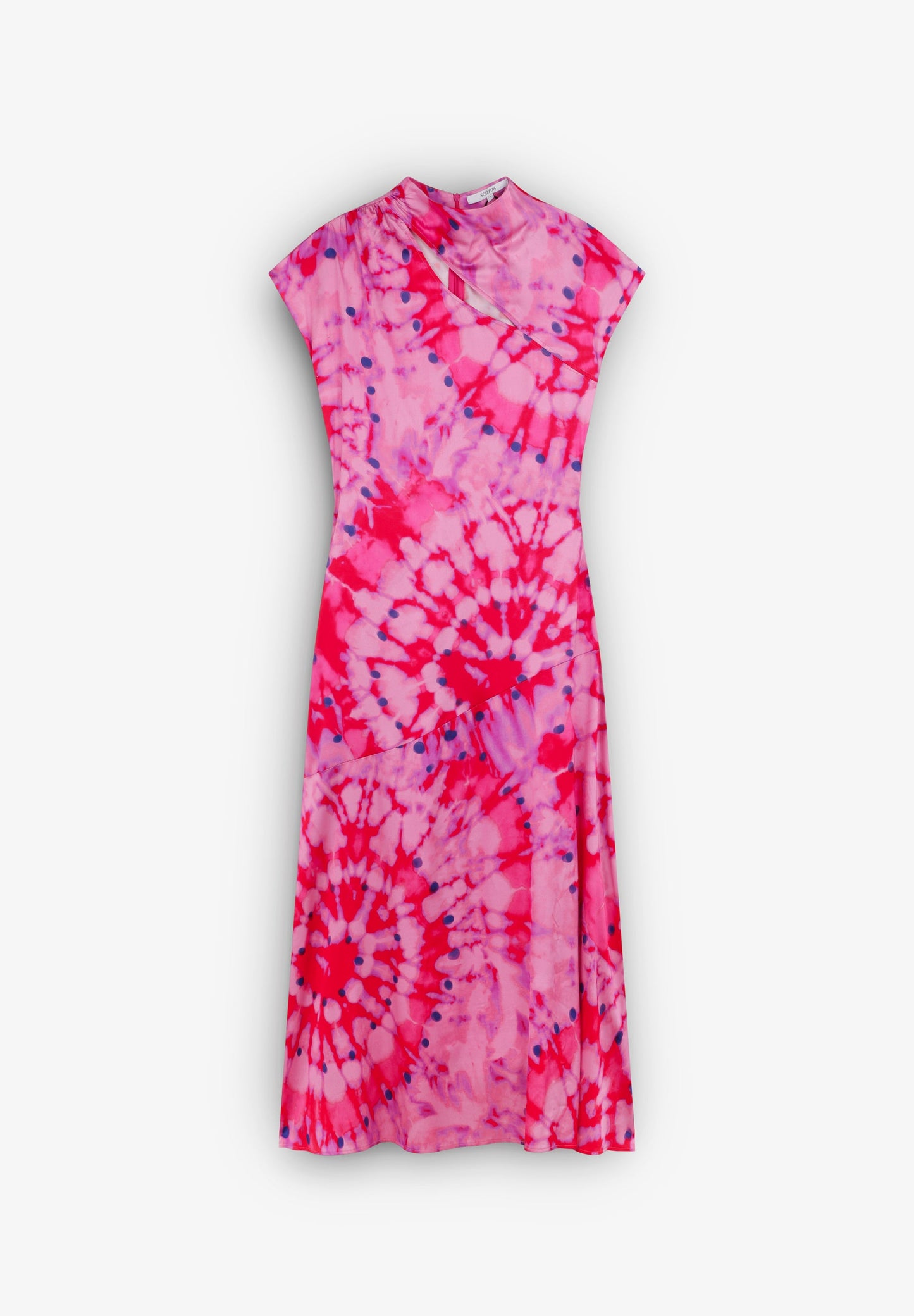 TIE-DYE DRESS WITH CUT-OUTS