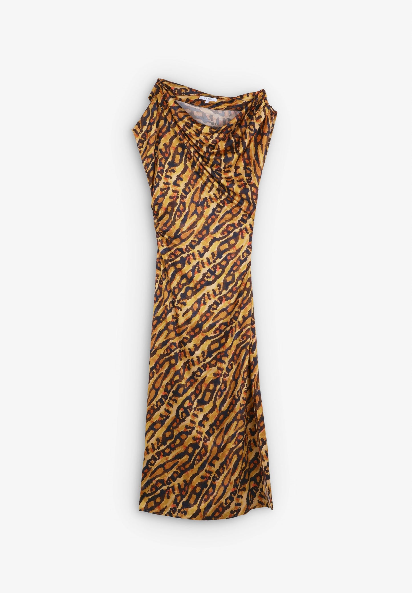 ANIMAL PRINT SATIN DRESS