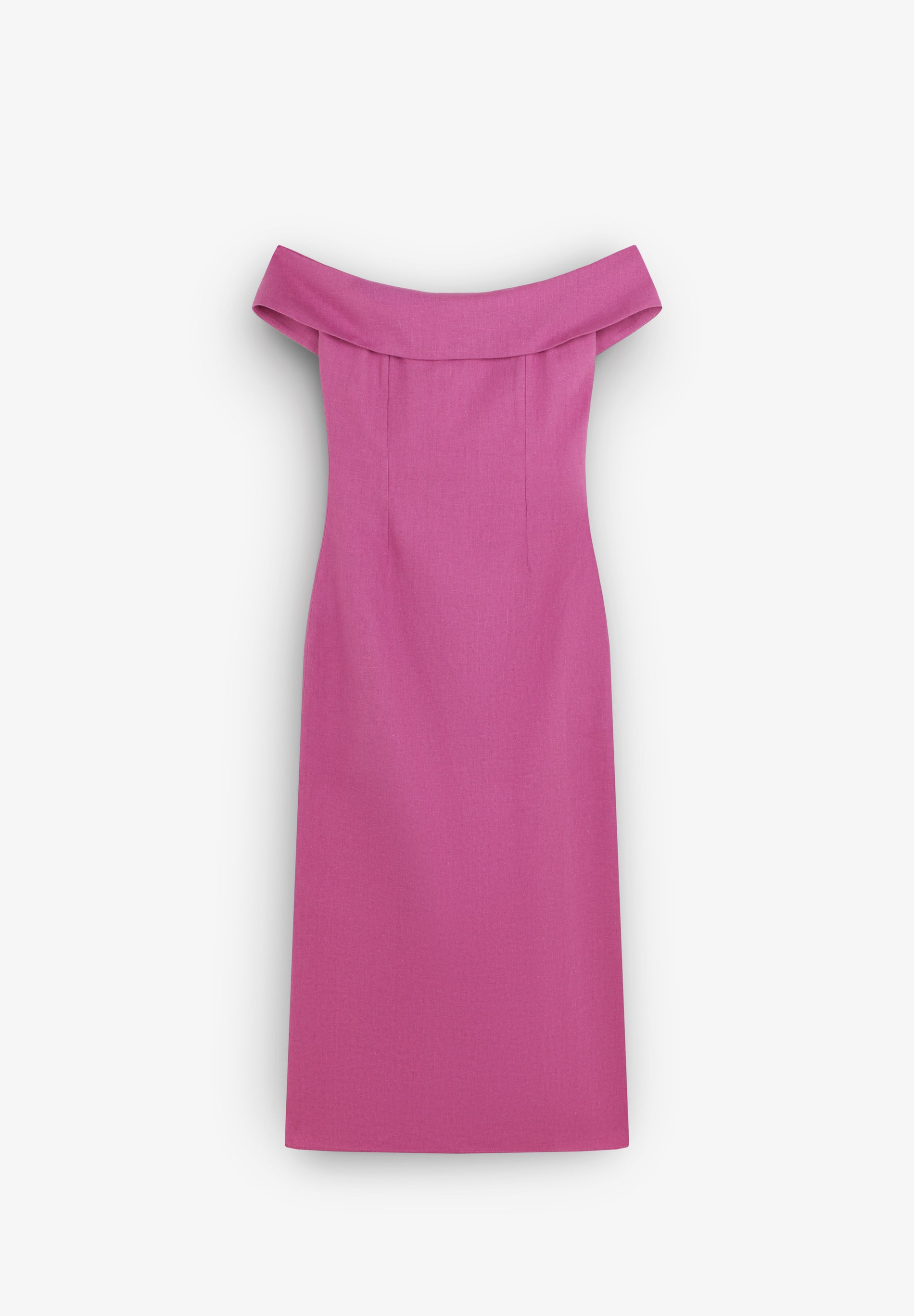 LINEN MIDI DRESS