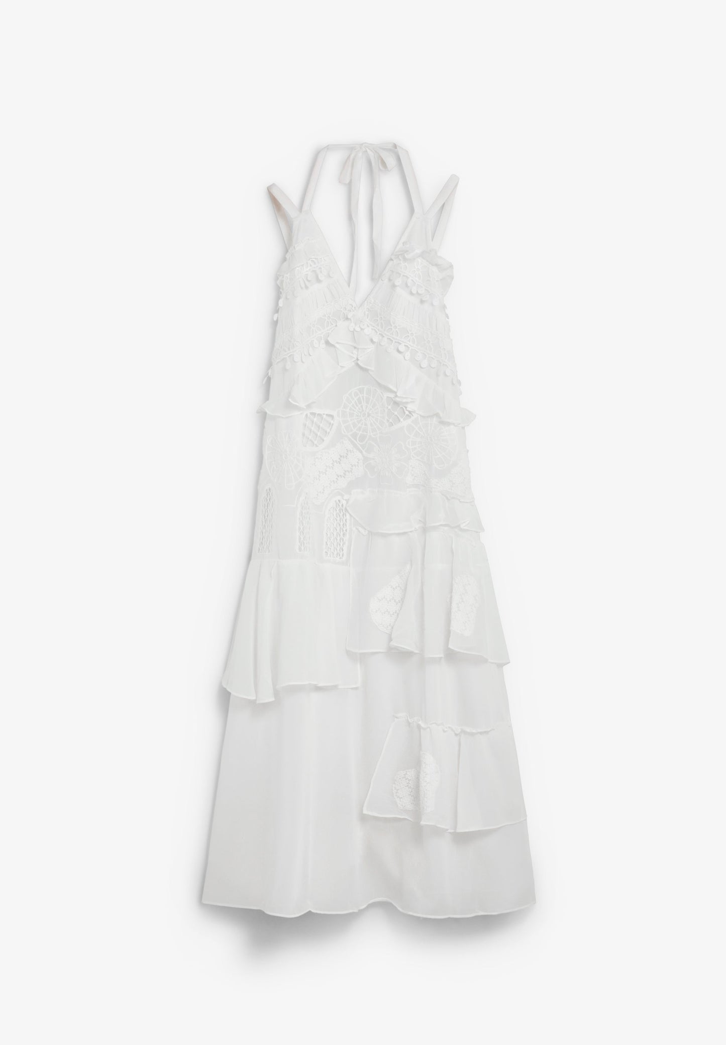 LACE DRESS WITH RUFFLES