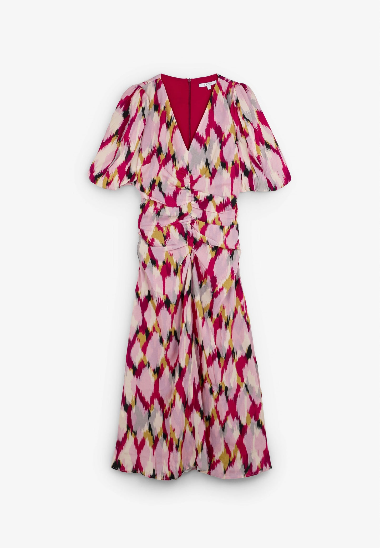 GATHERED PRINT DRESS