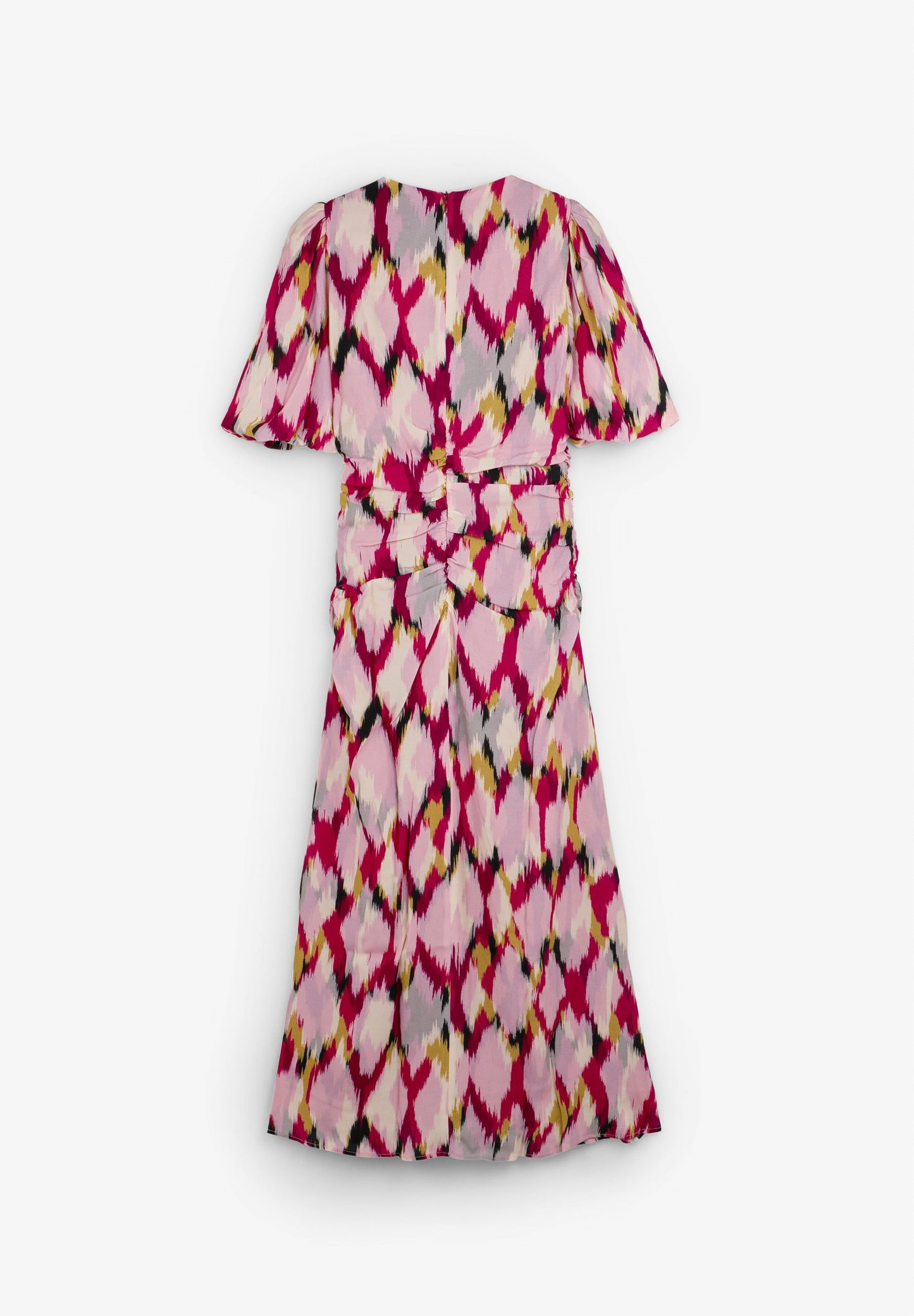 GATHERED PRINT DRESS