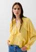 BLOUSE WITH LUREX FRILL DETAIL