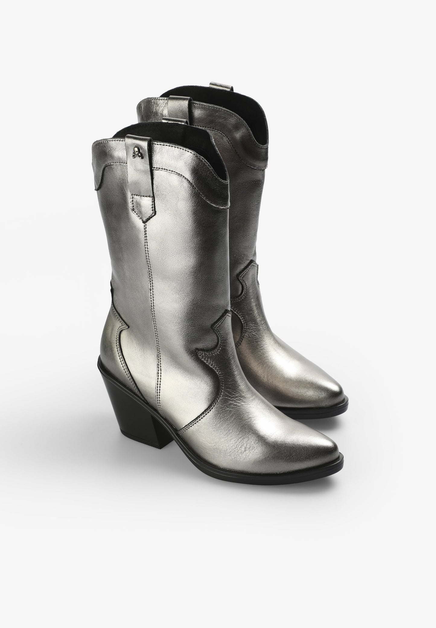 METALLIC LEATHER COWBOY BOOTS