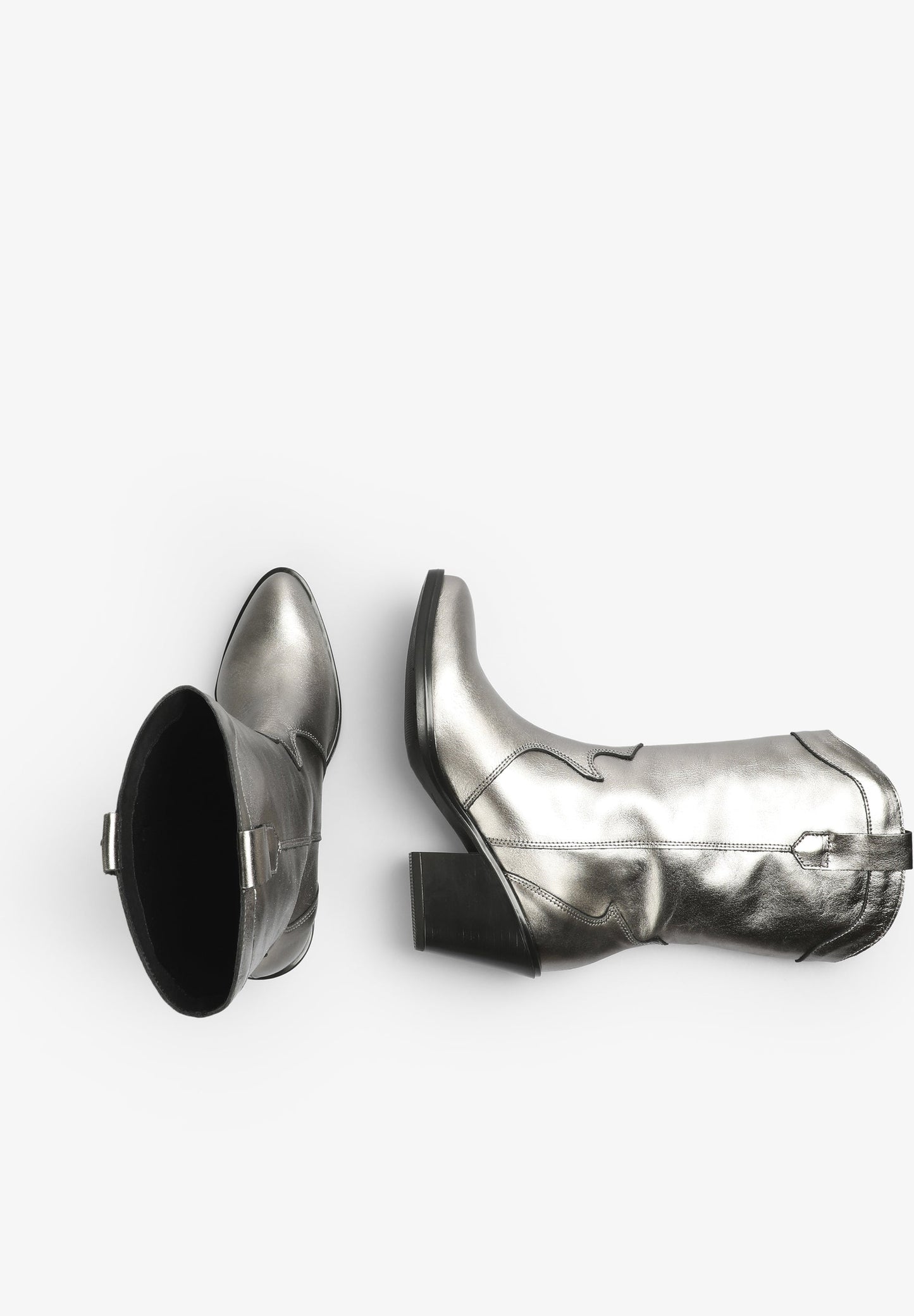 METALLIC LEATHER COWBOY BOOTS