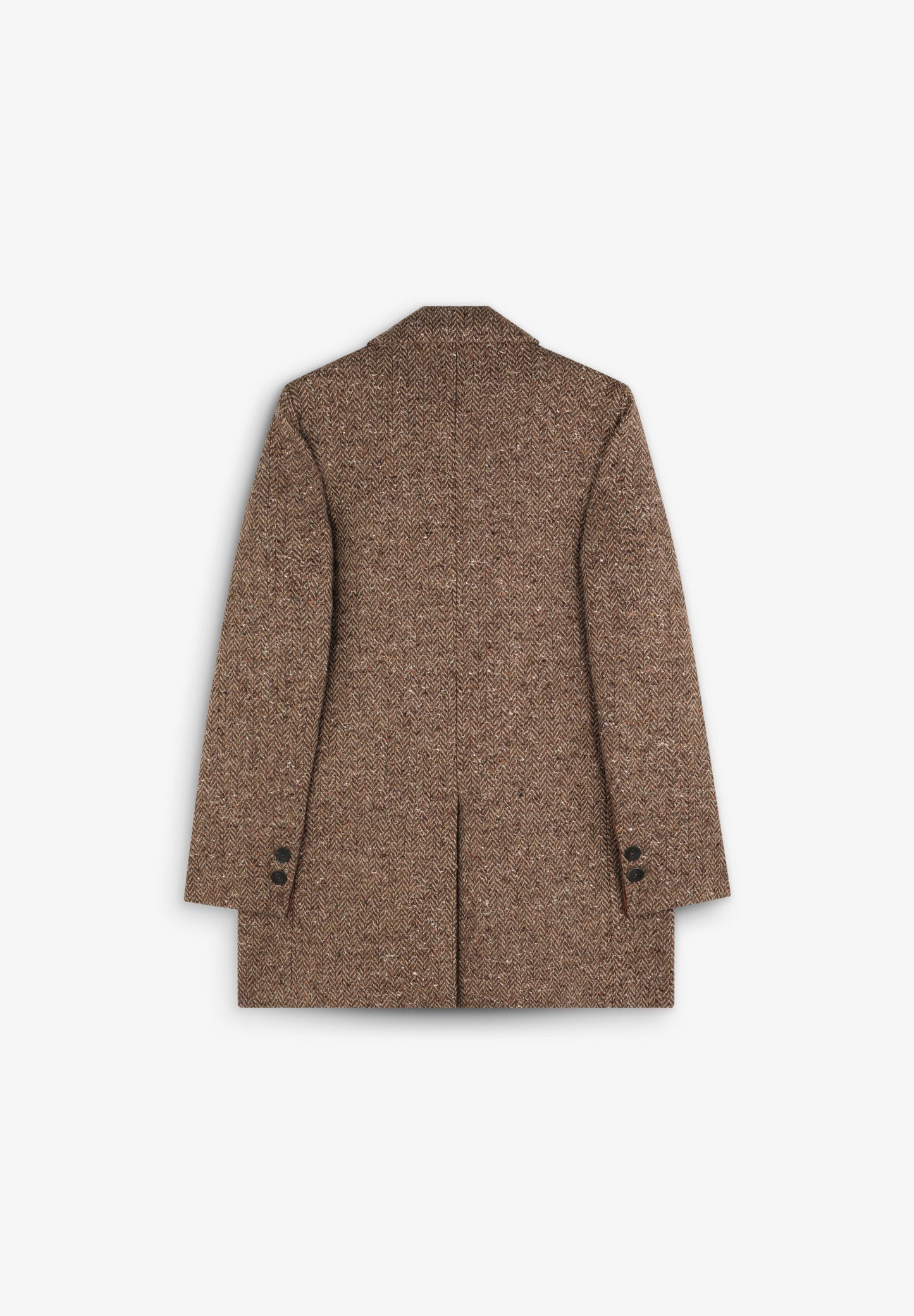 WOOL BLEND HERRINGBONE COAT