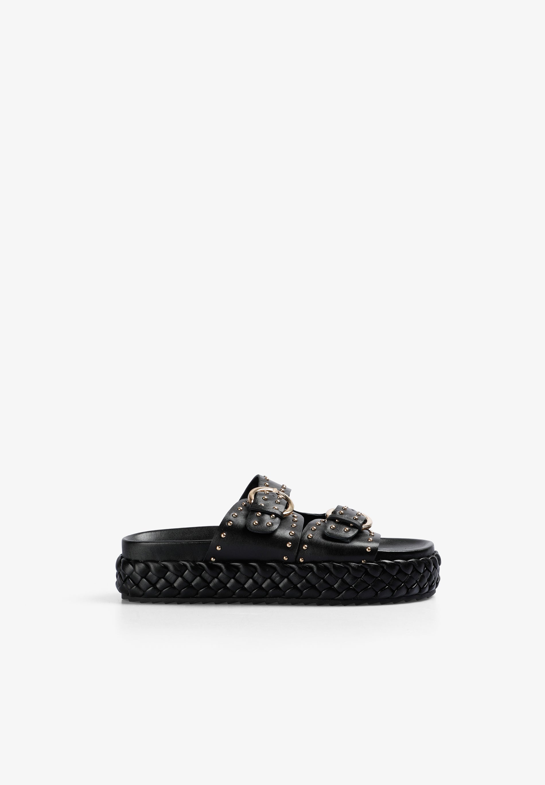 SANDALS WITH BUCKLES AND STUDS
