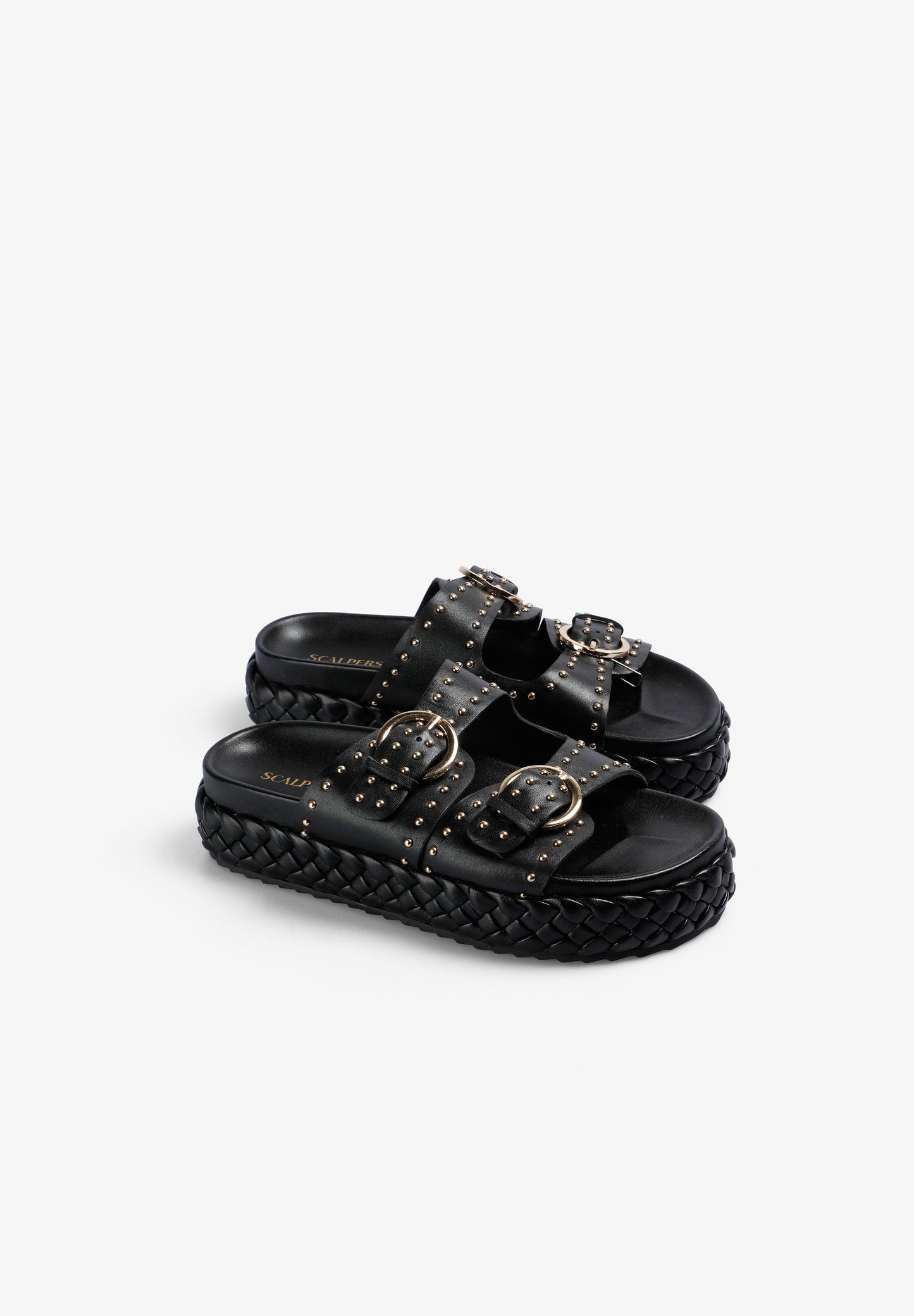 SANDALS WITH BUCKLES AND STUDS
