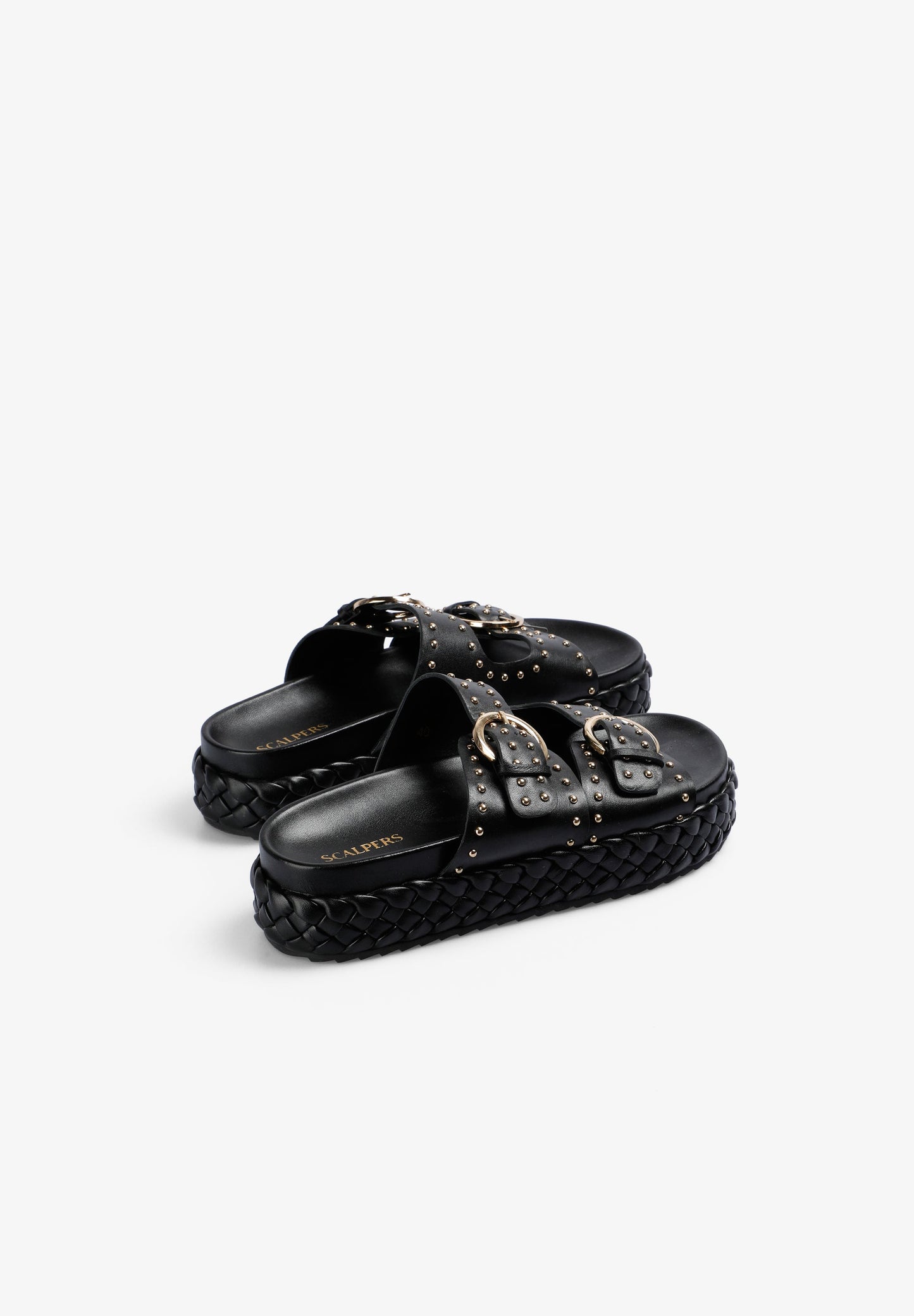 SANDALS WITH BUCKLES AND STUDS