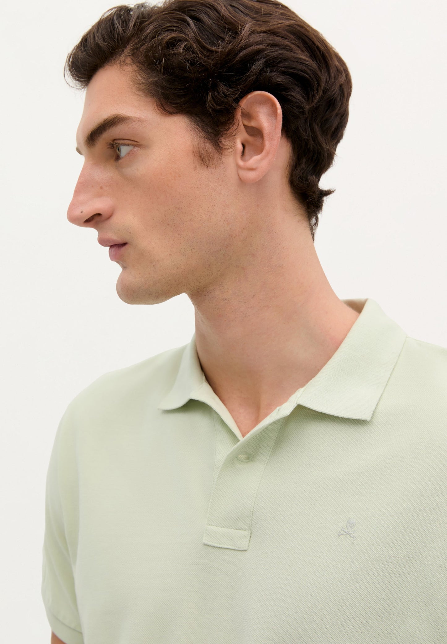 BASIC POLO SHIRT WITH SKULL DETAIL