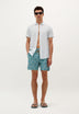WAVED PRINT SWIMMING TRUNKS
