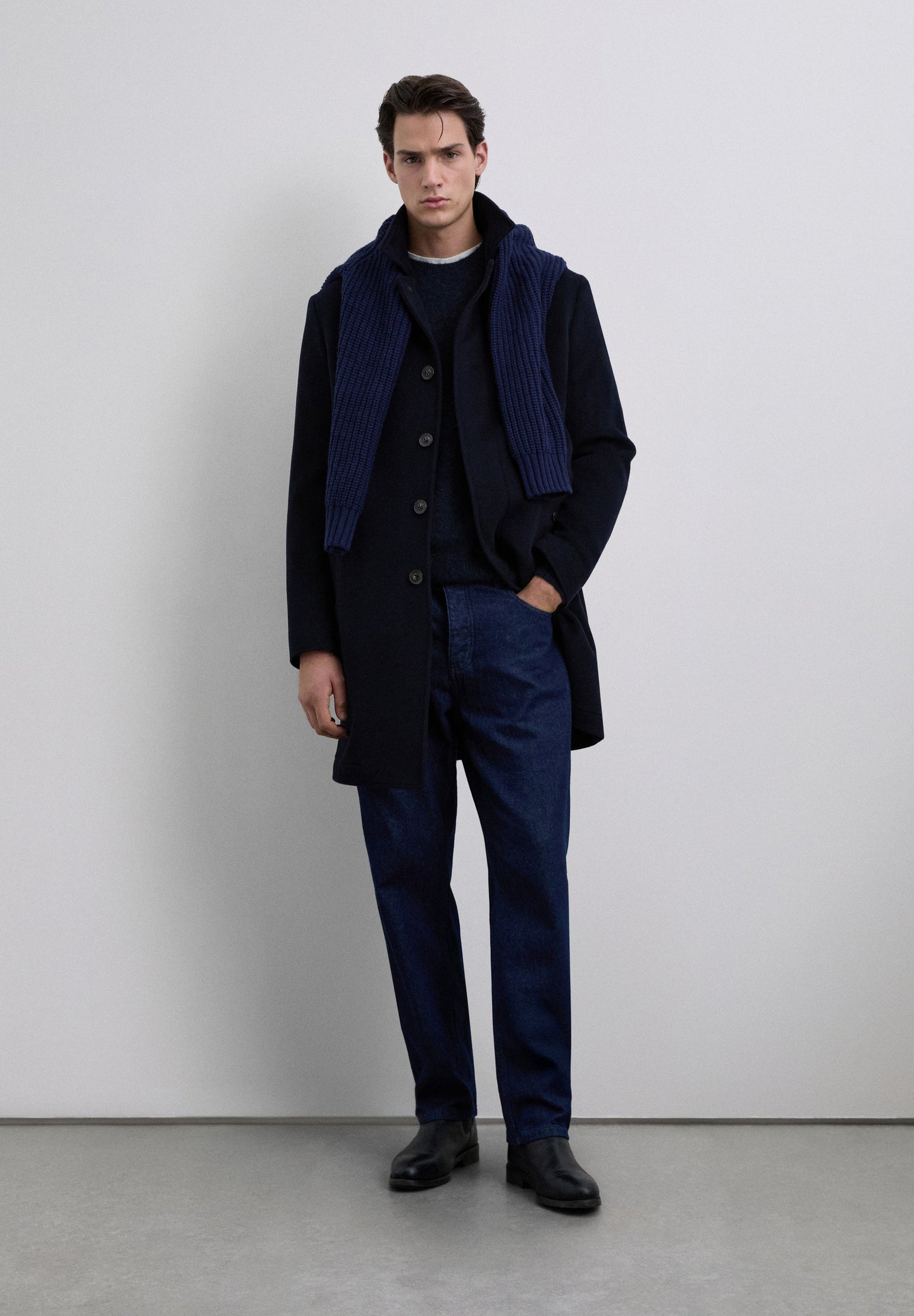 LONG WOOL BLEND COAT