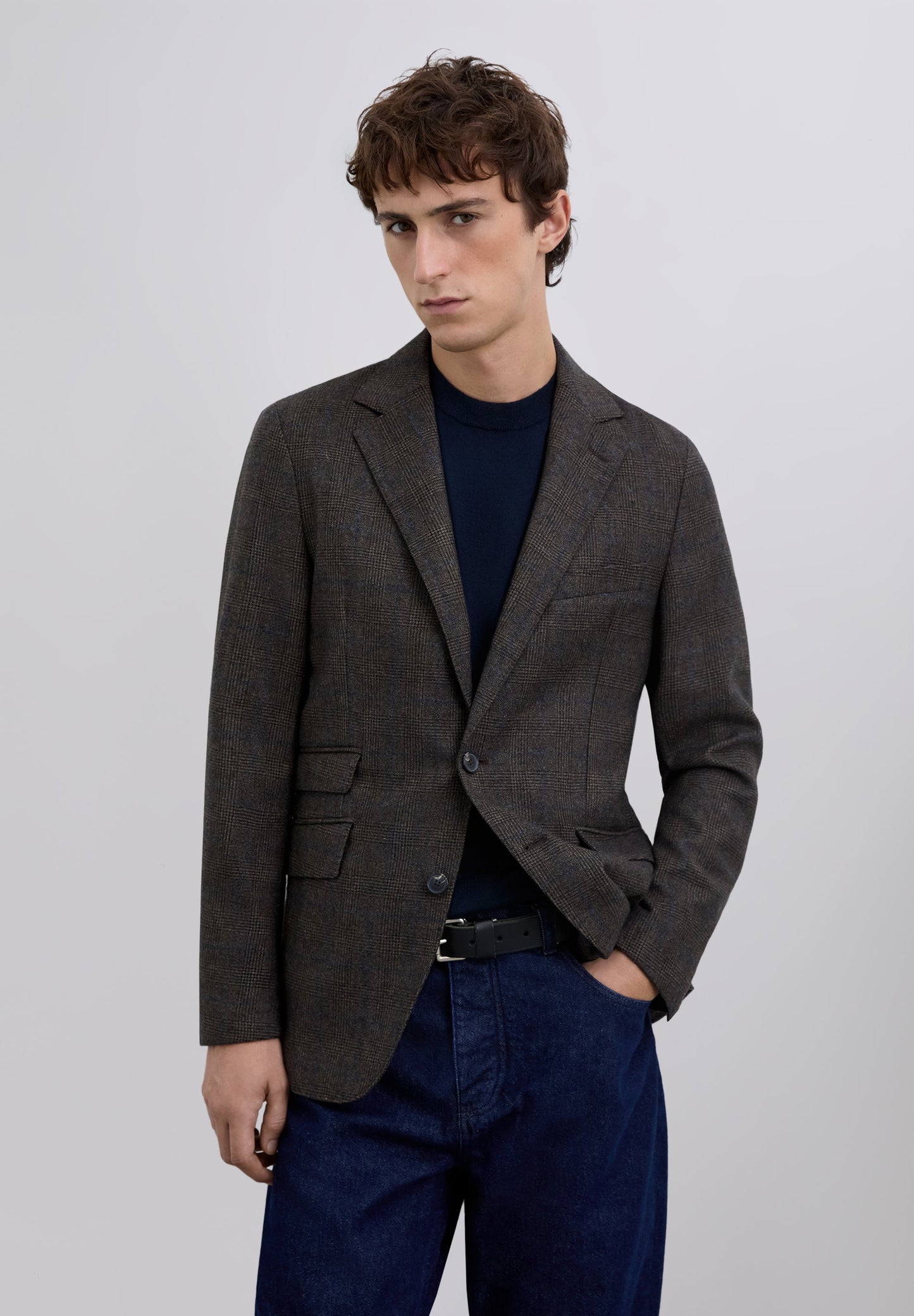 WOOL CHECK BLAZER