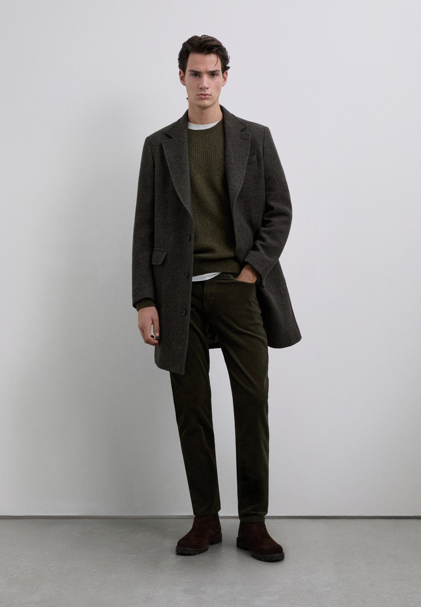 REGULAR FIT CORDUROY TROUSERS