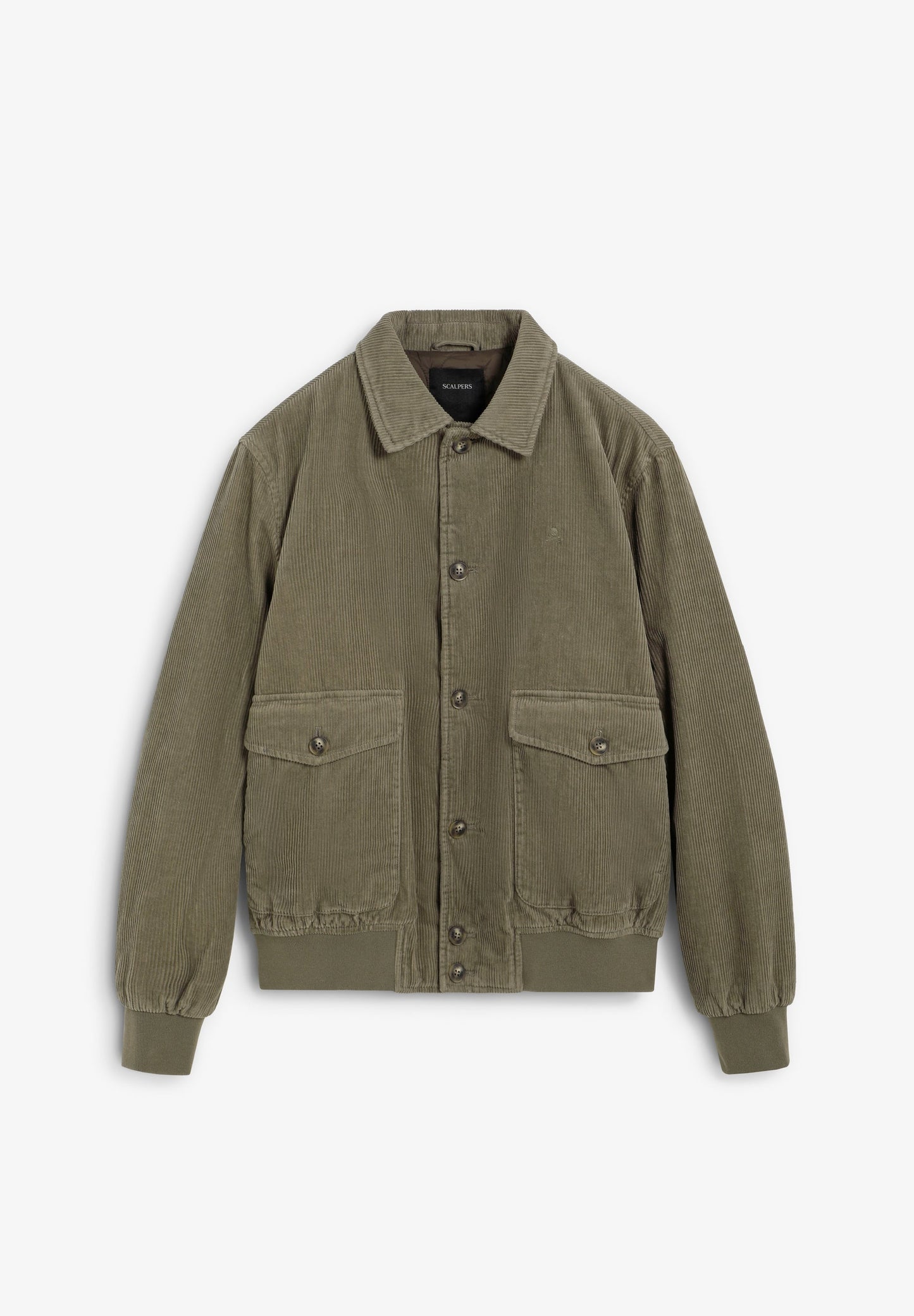 CORDUROY BOMBER JACKET WITH SKULL