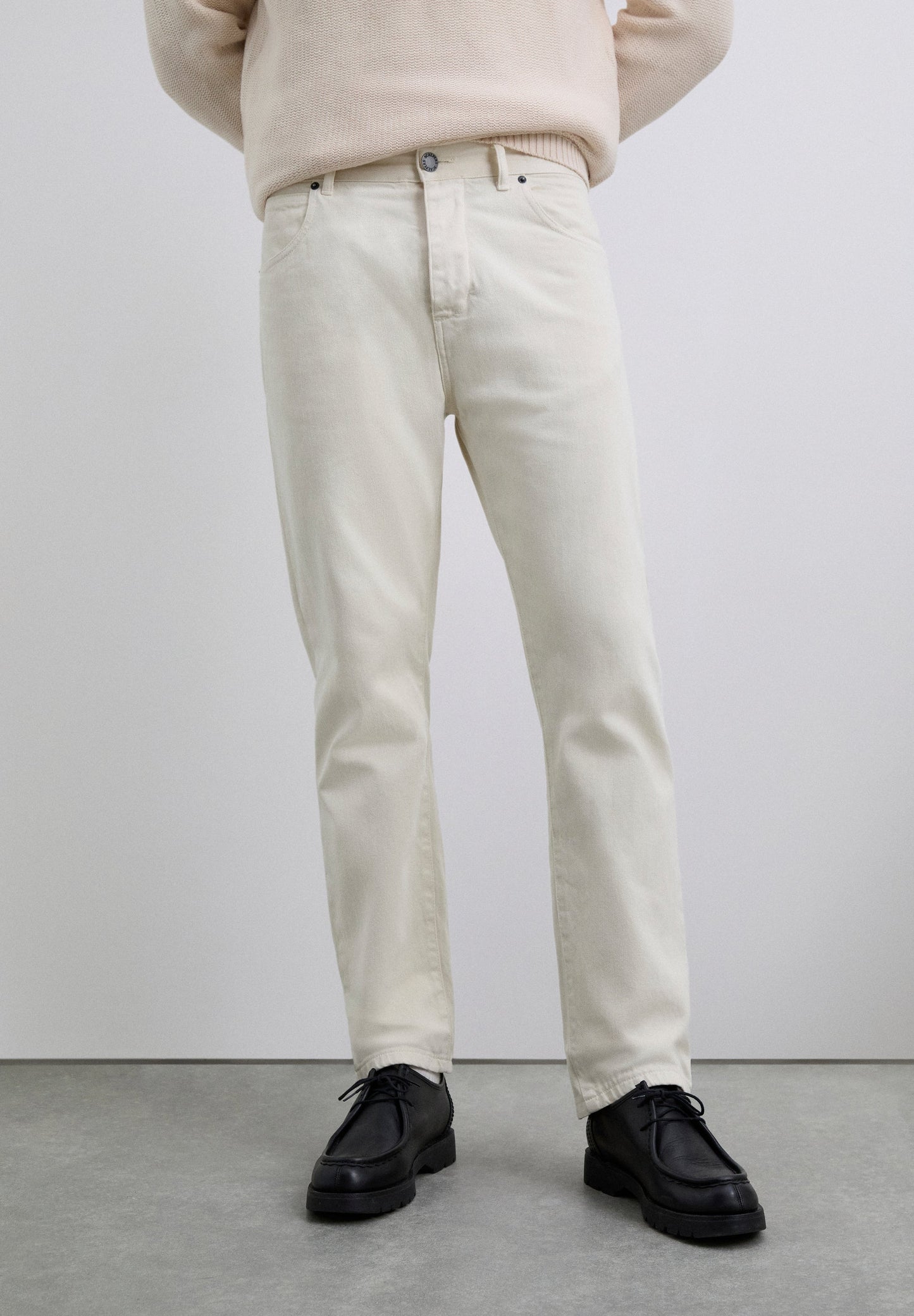 STRAIGHT COTTON TROUSERS