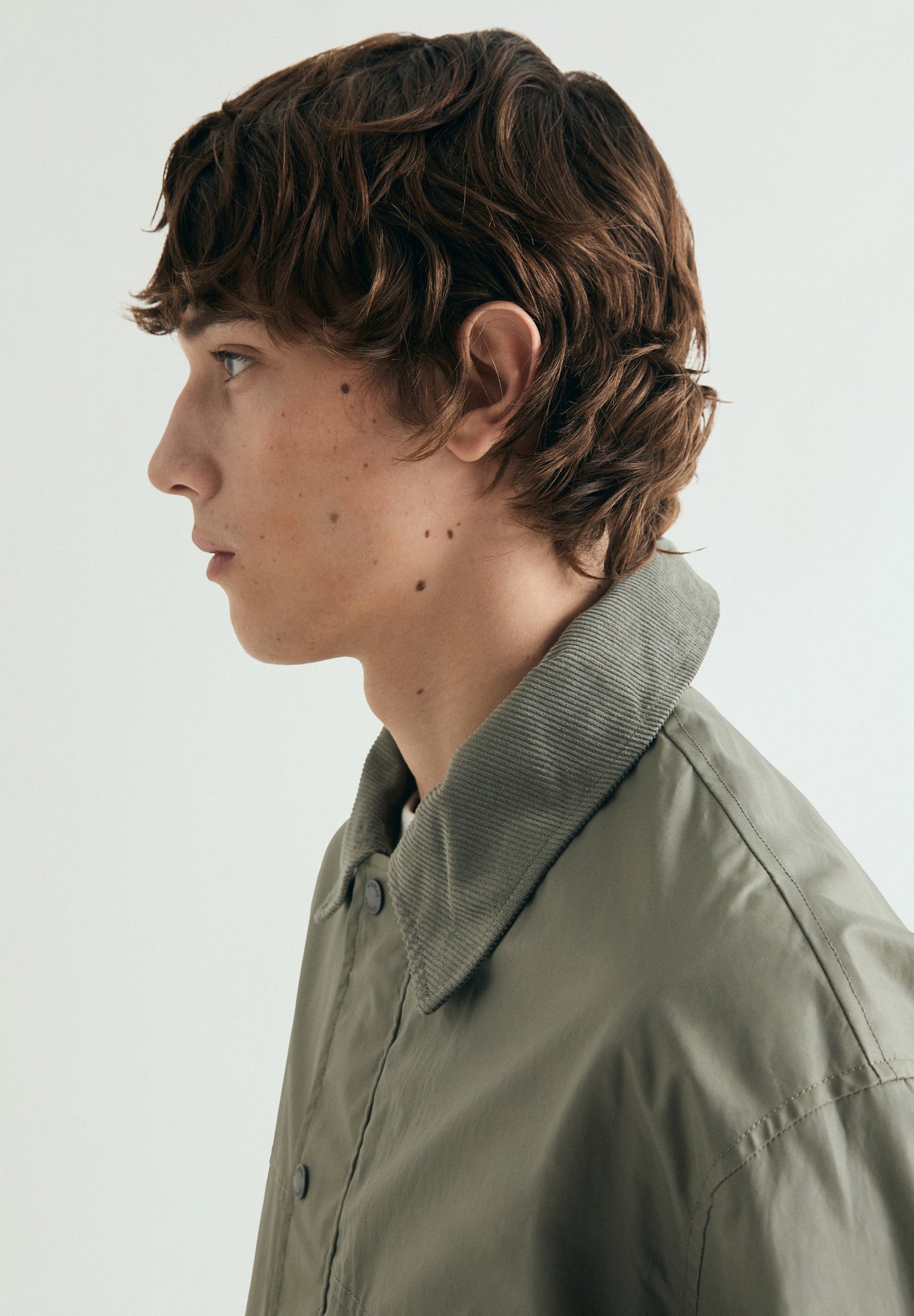 WAXED JACKET WITH SNAP BUTTONS