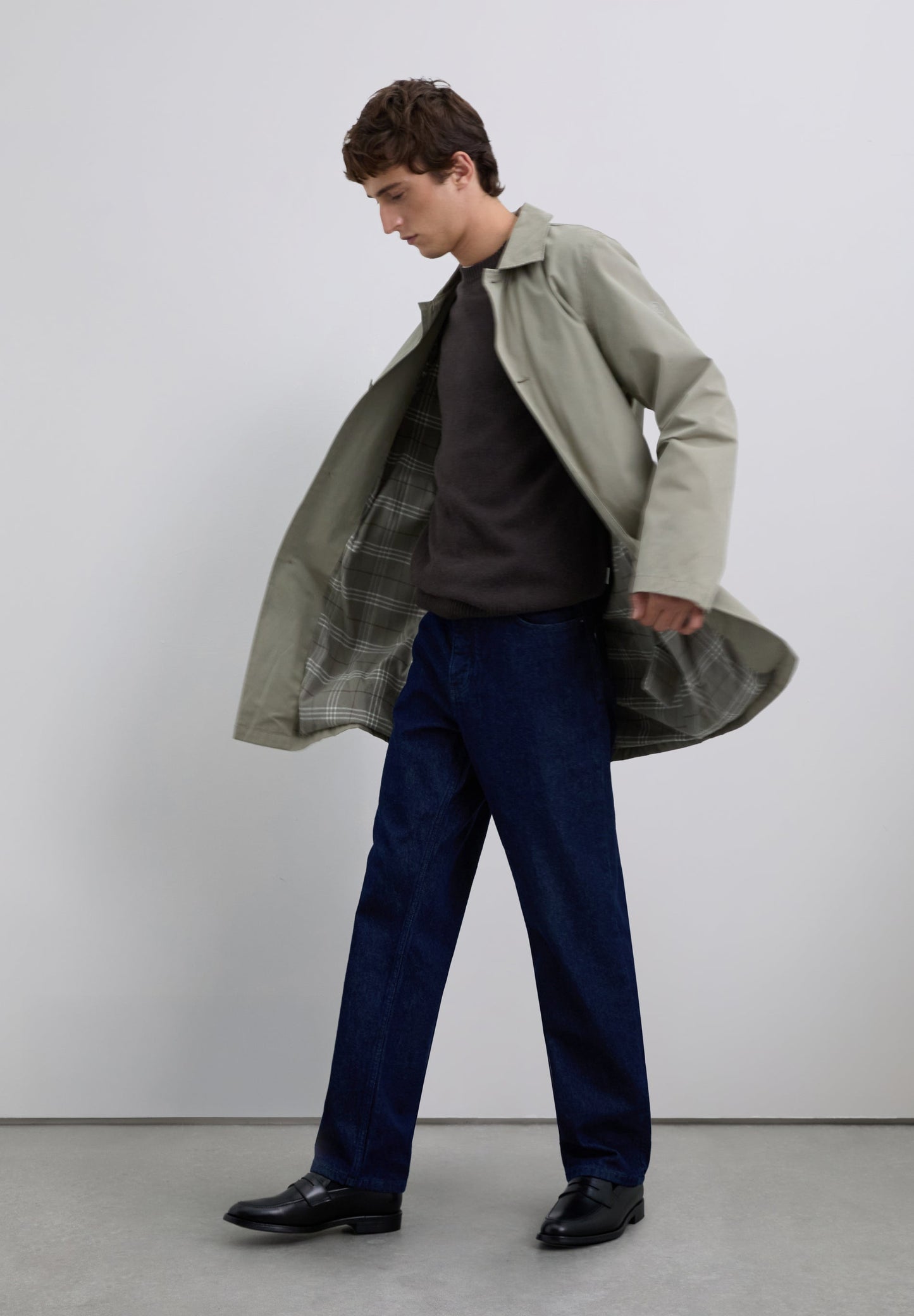 LIGHTWEIGHT SKULL PRINT TRENCH COAT