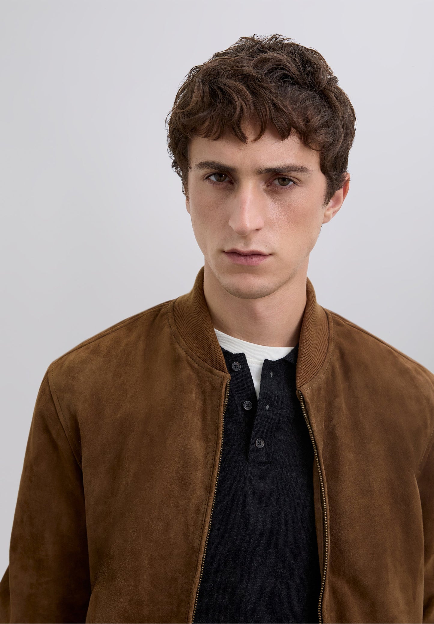 LEATHER BOMBER JACKET