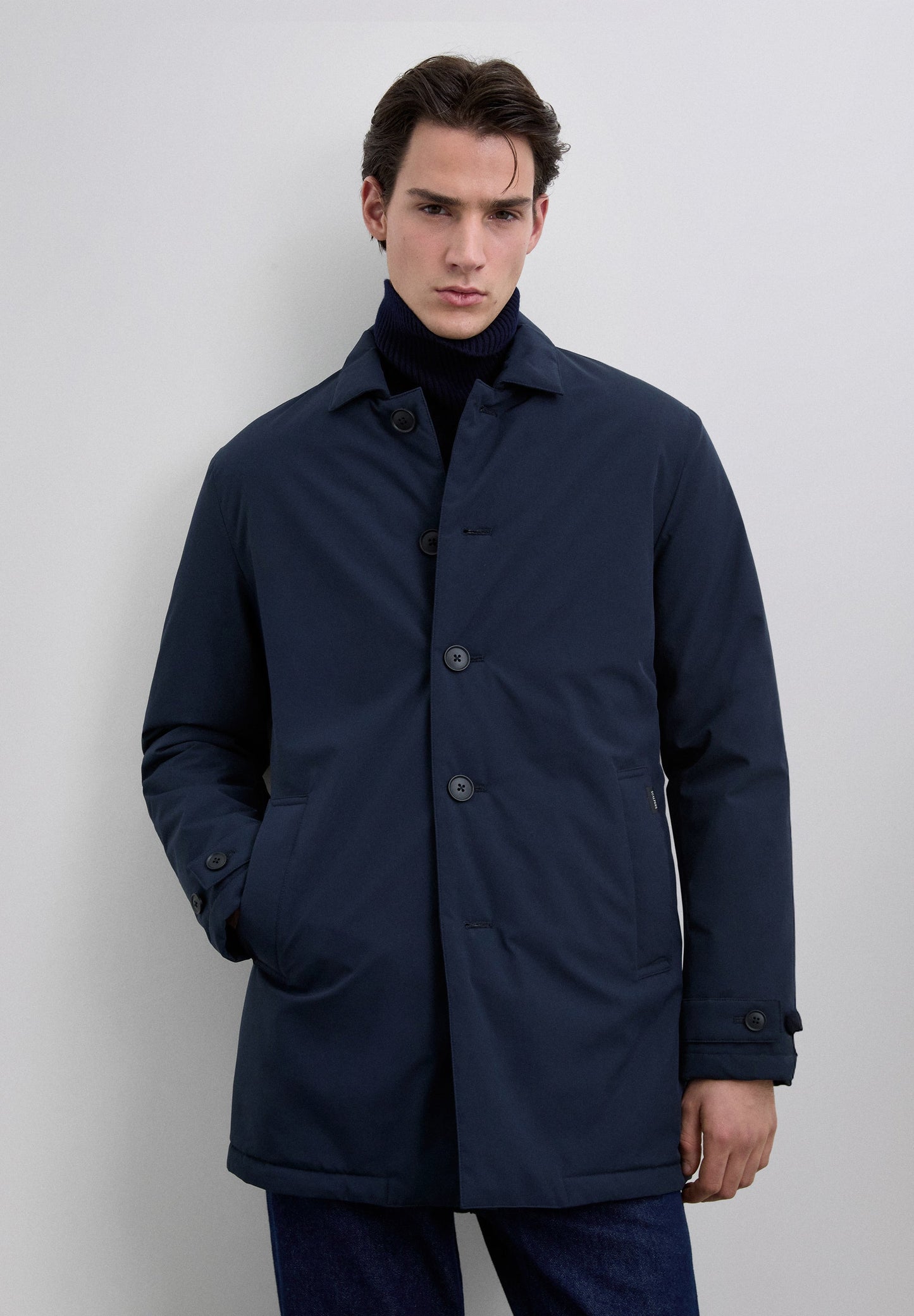 WATER-REPELLENT QUILTED TRENCH COAT