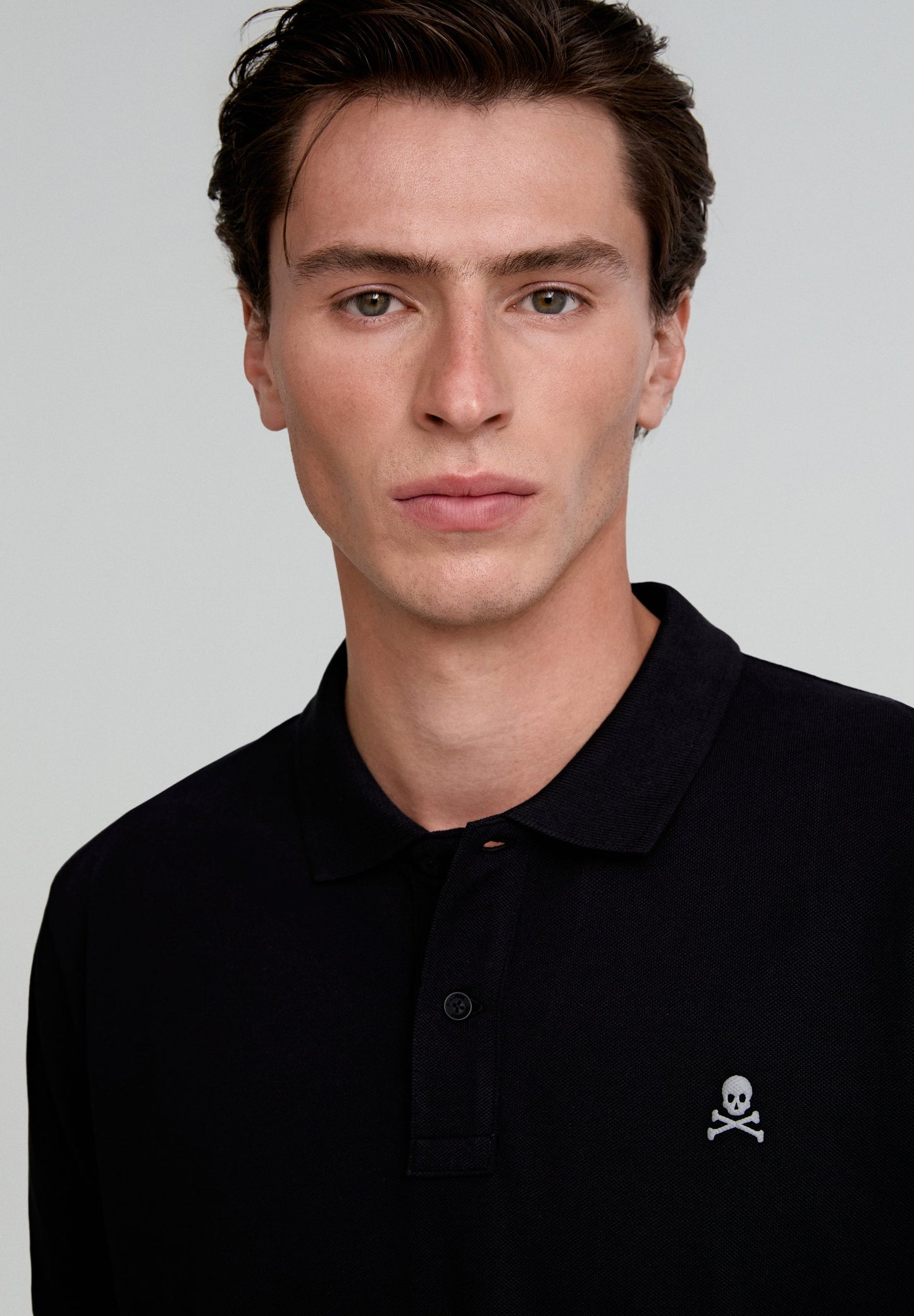 POLO SHIRT WITH CONTRAST SKULL