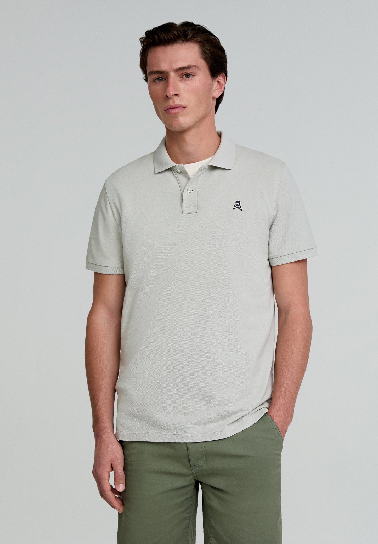 POLO SHIRT WITH CONTRAST SKULL